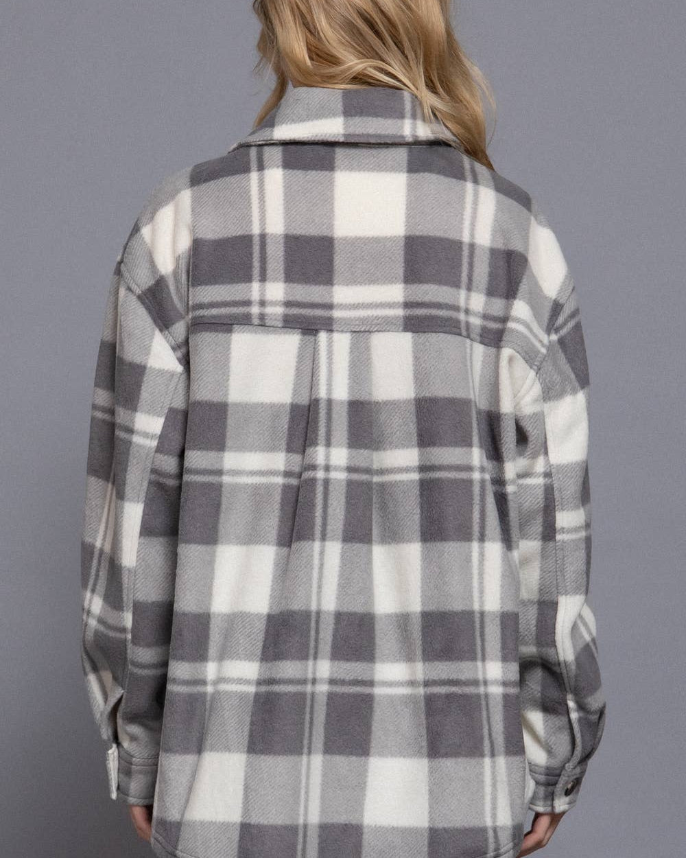 Checkered Fleece Shacket Shacket Active Basic | Active USA- Tilden Co.