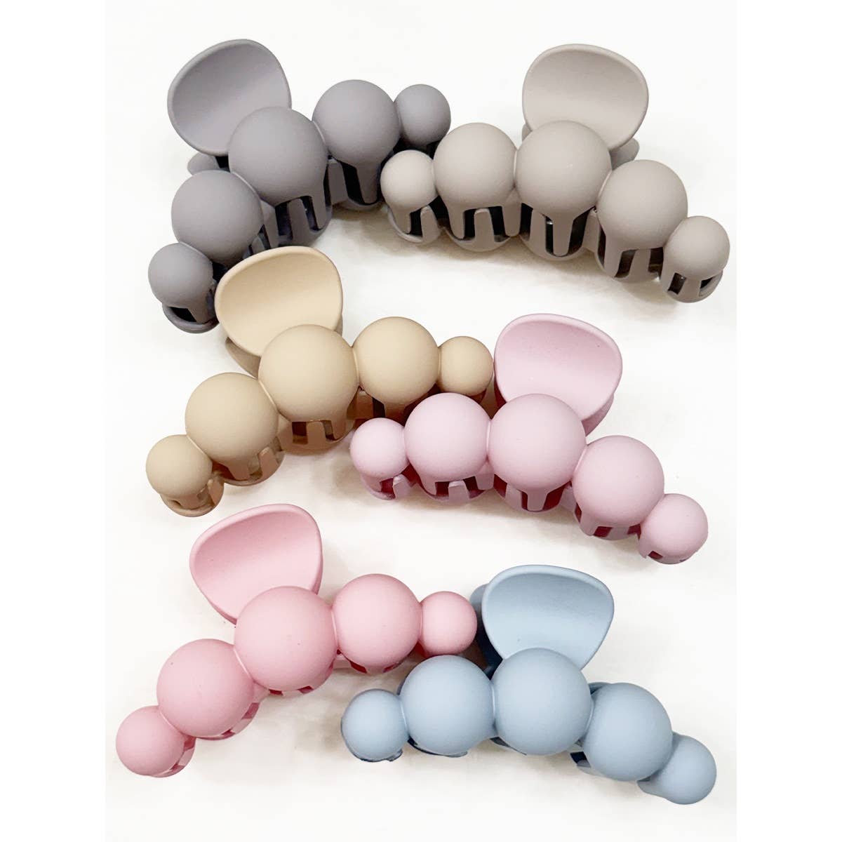 Powdery Soft Matt Bubble Pearl Hair Claw Clip Love and Repeat- Tilden Co.
