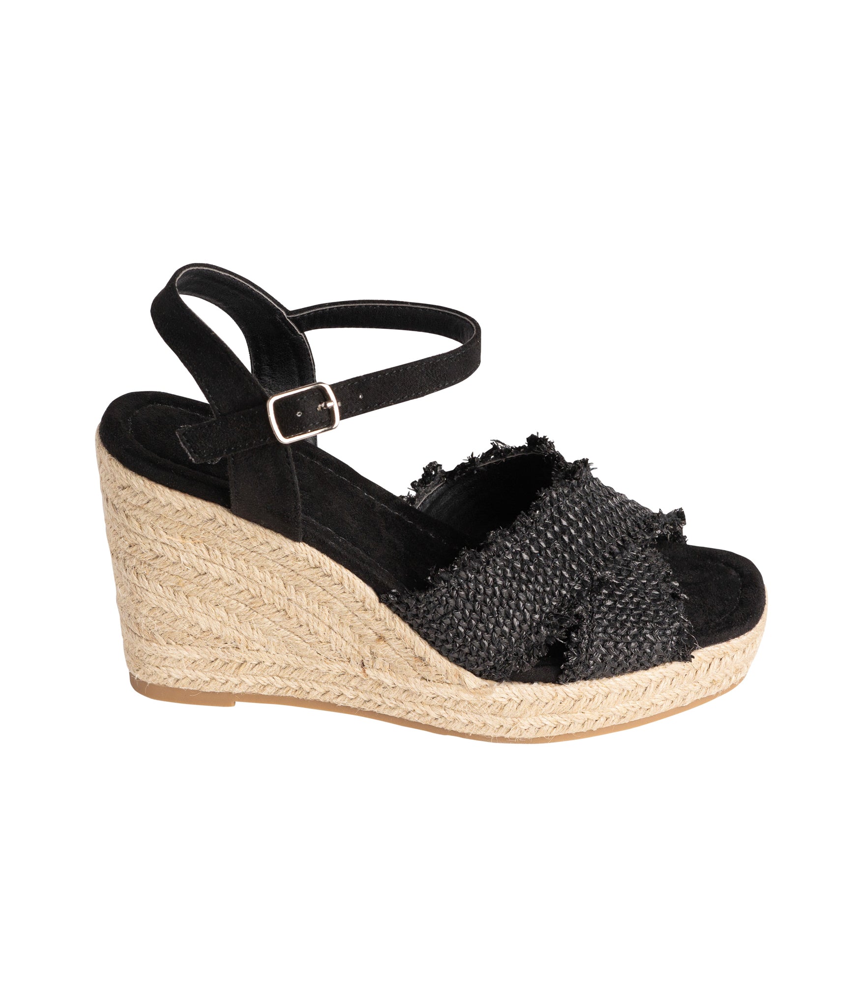 Elinor Wedge in Black Shoes Ave Shops- Tilden Co.