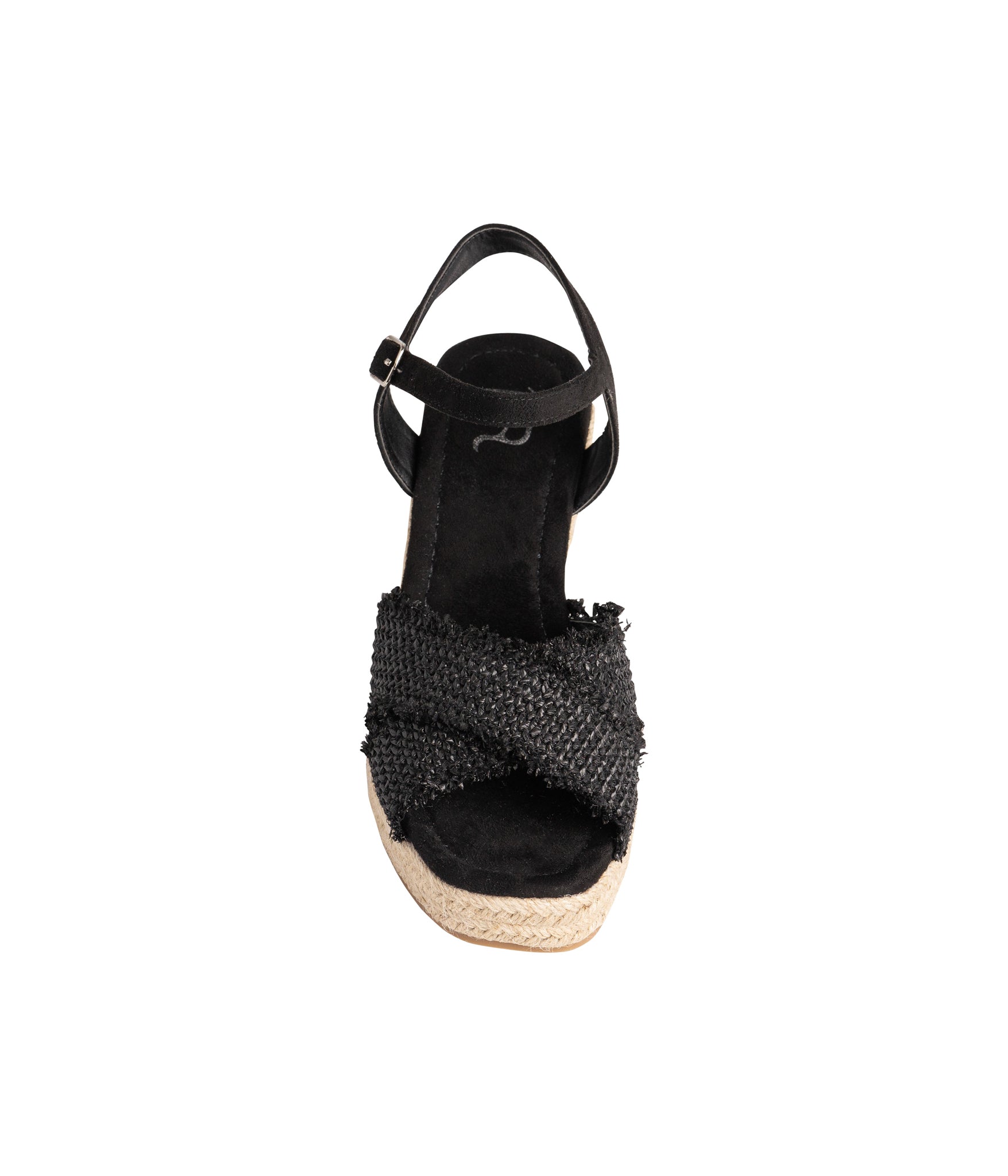 Elinor Wedge in Black Shoes Ave Shops- Tilden Co.