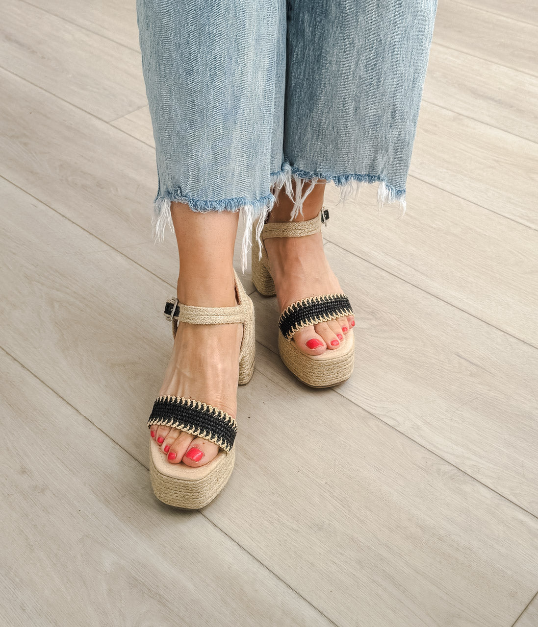 Elise Wedge in Black 140 Wedges Naughty Monkey- Tilden Co.