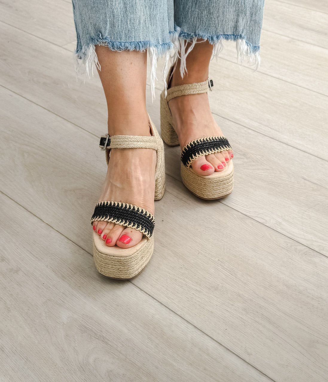 Elise Wedge in Black 140 Wedges Naughty Monkey- Tilden Co.