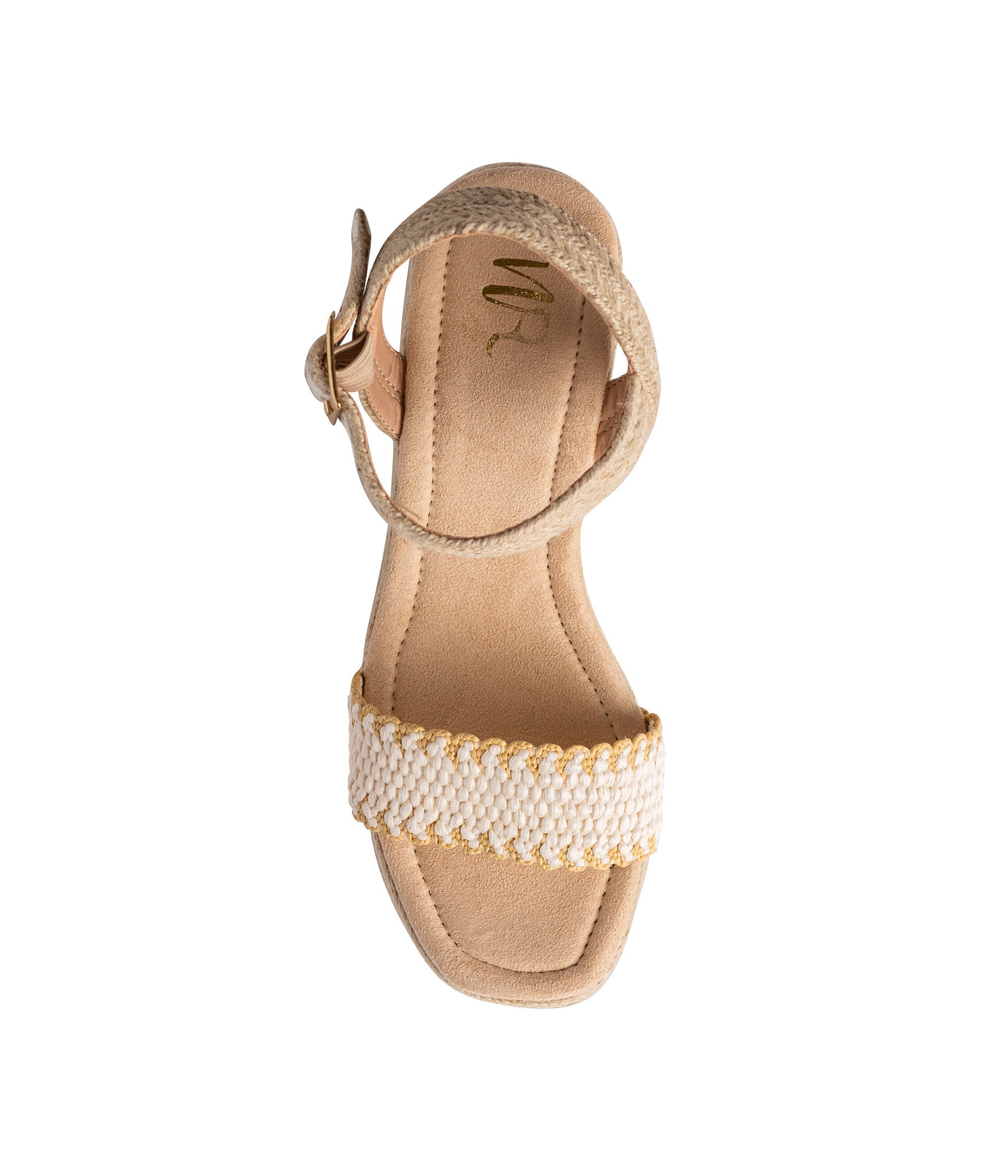 Elise Platform Sandals in Off White 140 Wedges Naughty Monkey- Tilden Co.