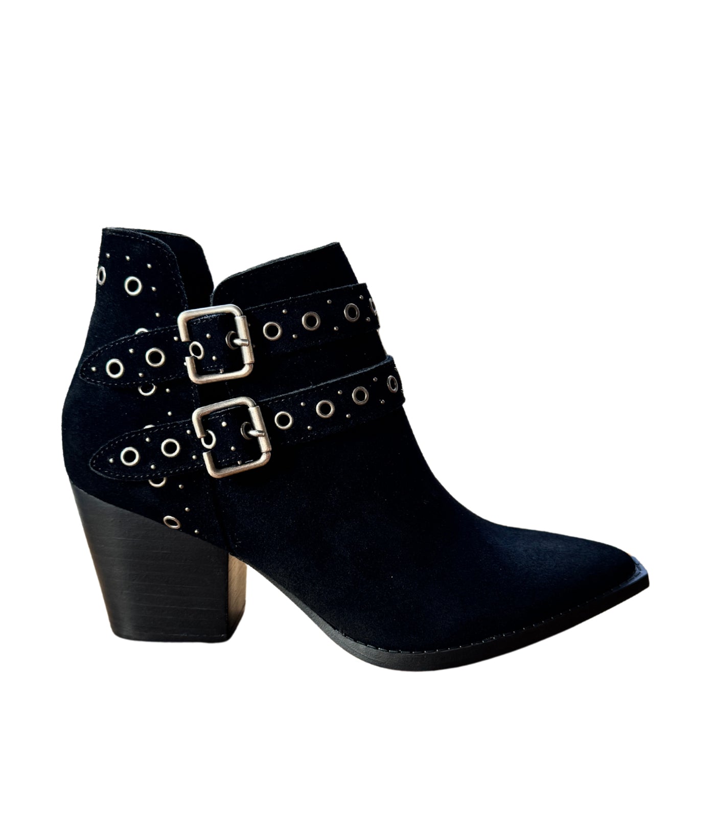 Elsa Leather Ankle Boot in Black 100 Western Boots Naughty Monkey- Tilden Co.