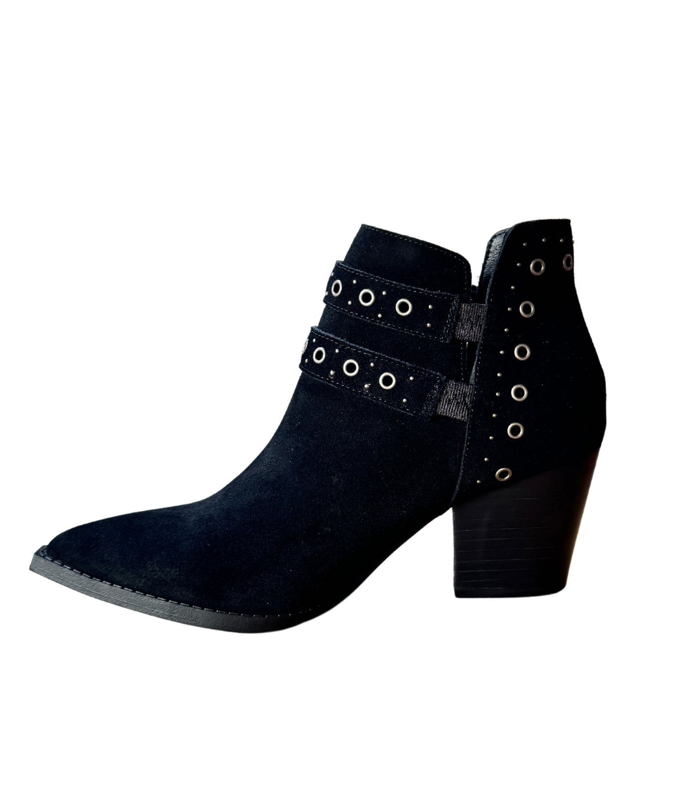 Elsa Leather Ankle Boot in Black 100 Western Boots Naughty Monkey- Tilden Co.