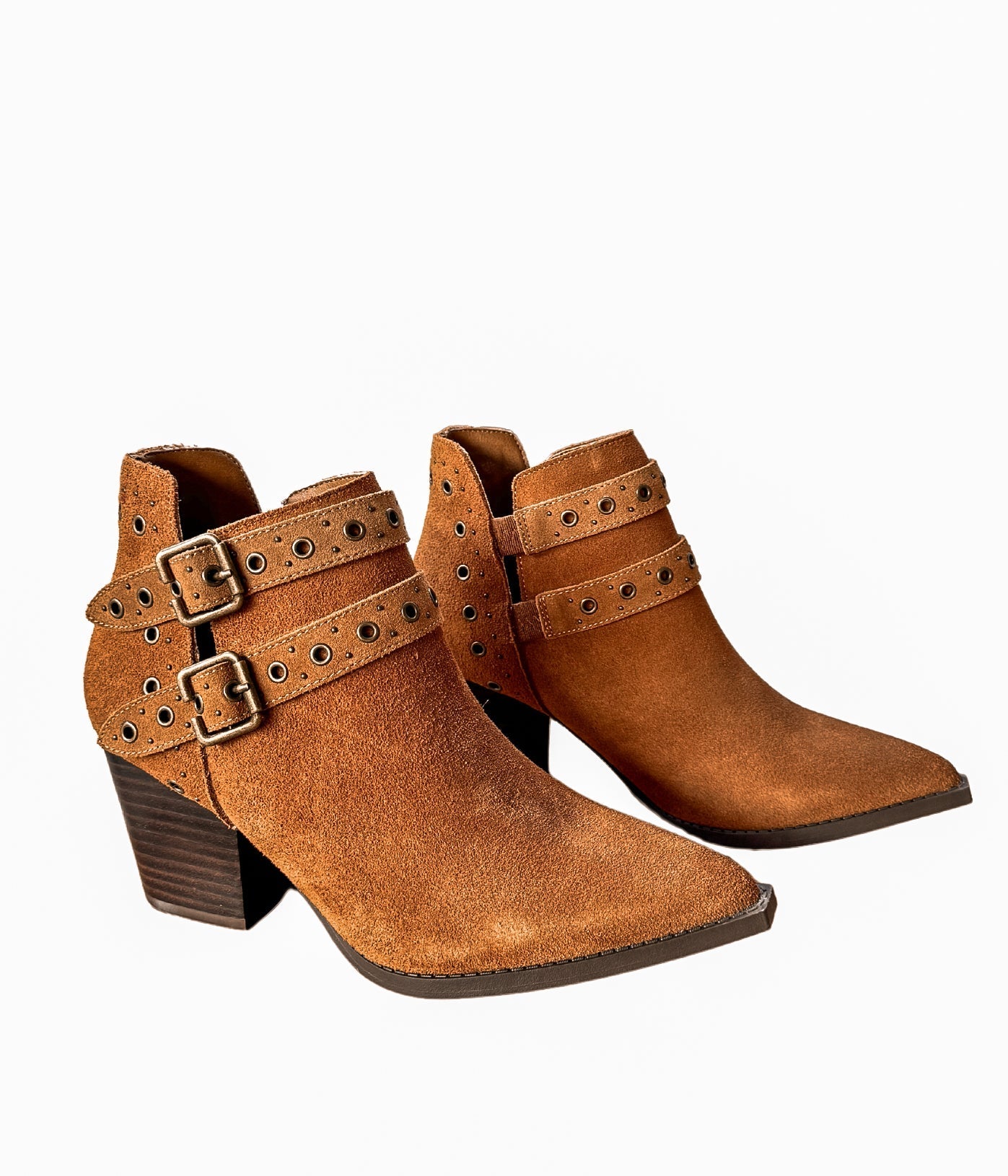 Elsa Leather Ankle Boot in Tan 100 Western Boots Naughty Monkey- Tilden Co.