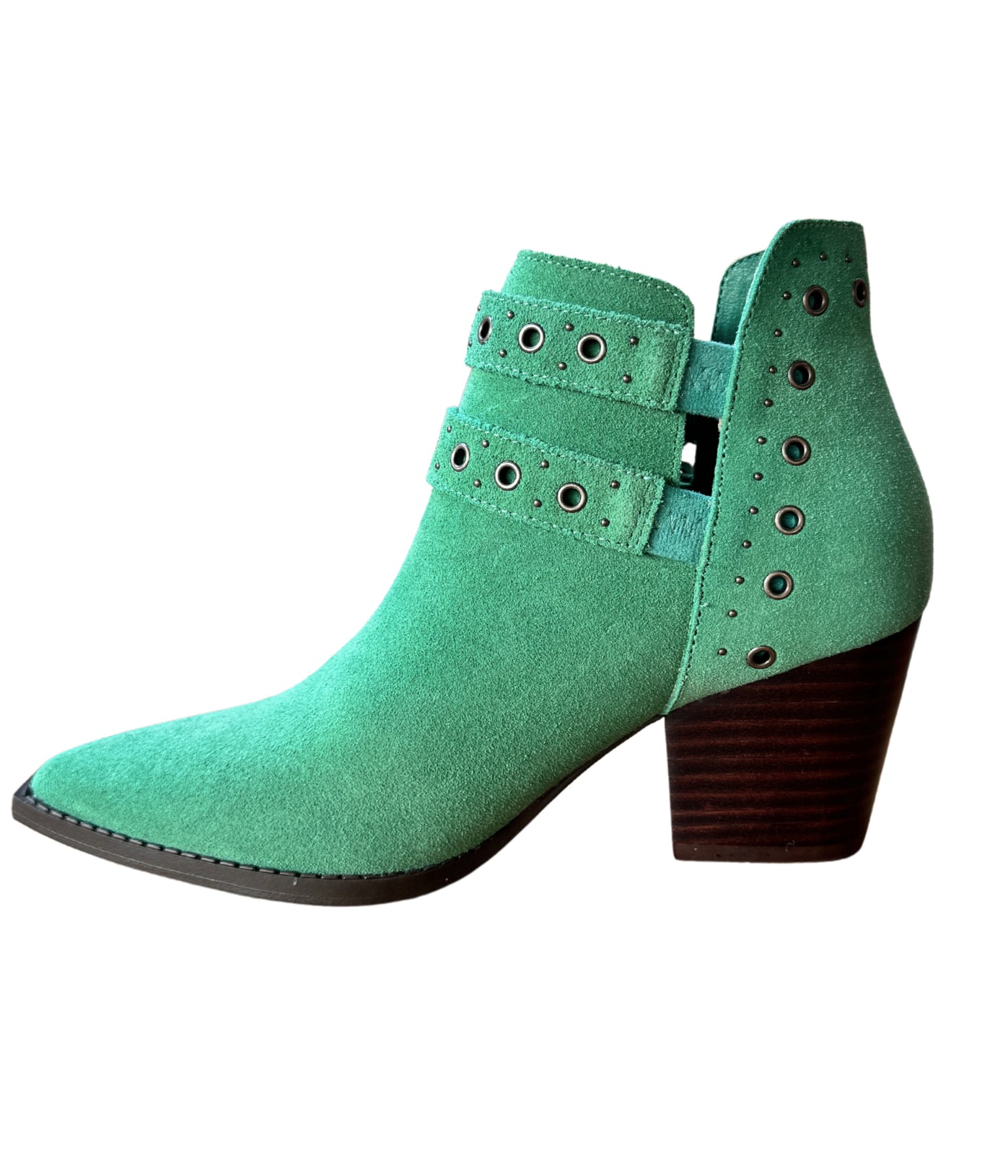 Elsa Leather Ankle Boot in Teal 100 Western Boots Naughty Monkey- Tilden Co.