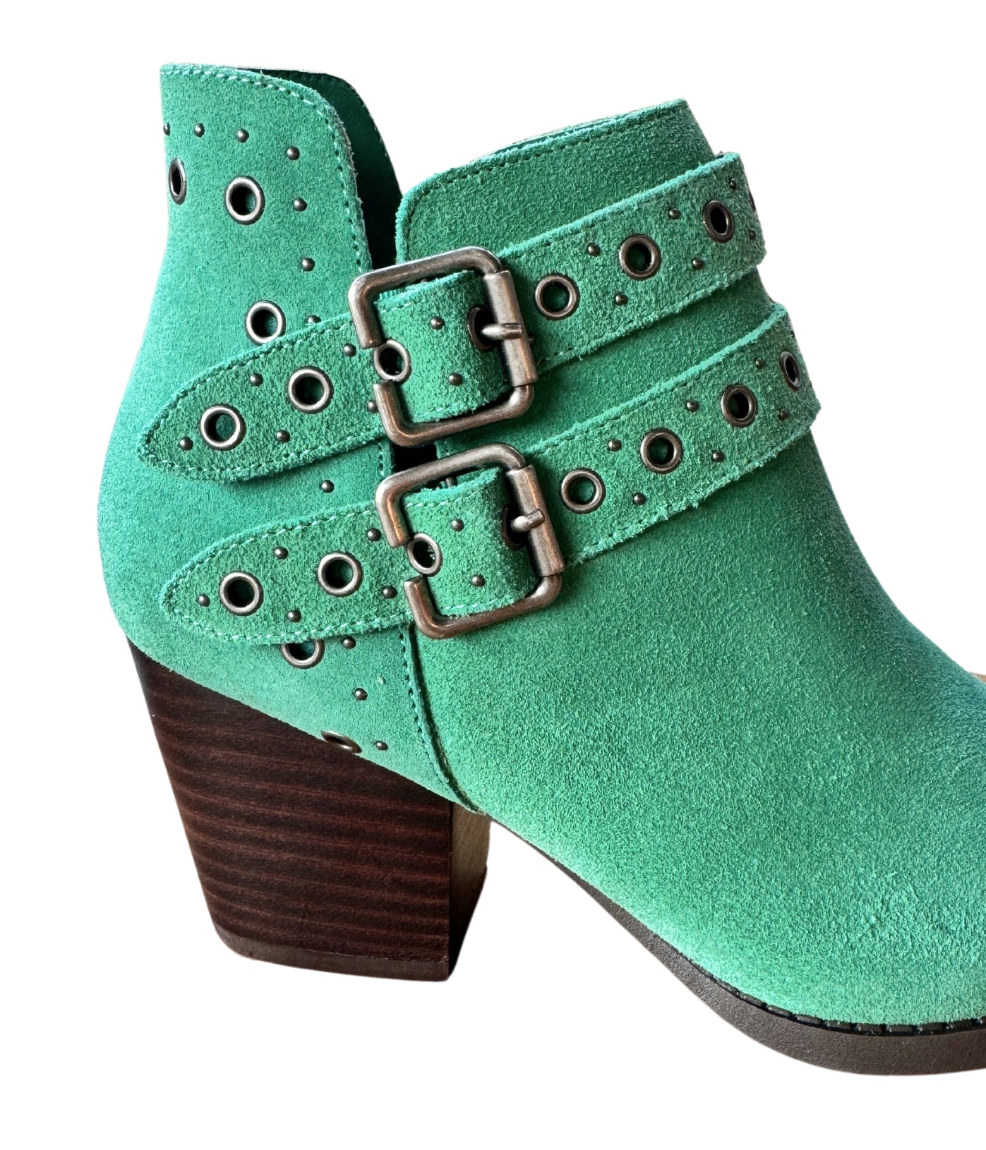Elsa Leather Ankle Boot in Teal 100 Western Boots Naughty Monkey- Tilden Co.