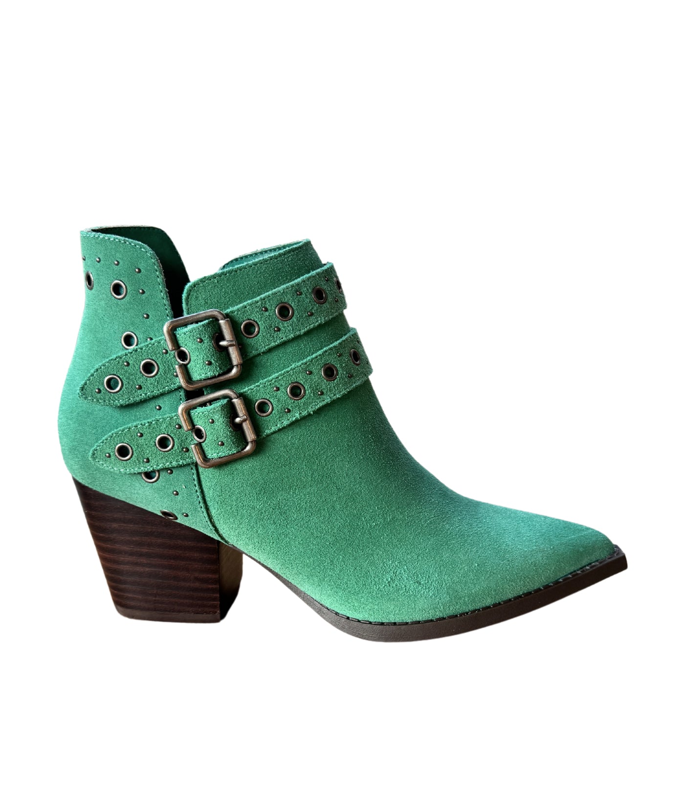Elsa Leather Ankle Boot in Teal 100 Western Boots Naughty Monkey- Tilden Co.