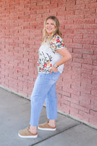 Floral Embroidered Two Way Off The Shoulder Blouse Blouse so me- Tilden Co.