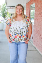 Floral Embroidered Two Way Off The Shoulder Blouse Blouse so me- Tilden Co.