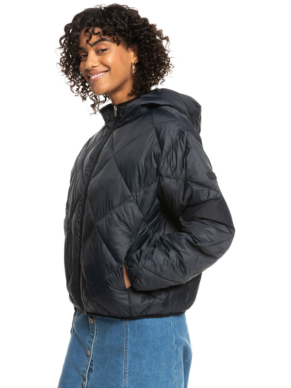 Wind Swept Lightweight Packable Padded Hooded Jacket    Coat Roxy- Tilden Co.
