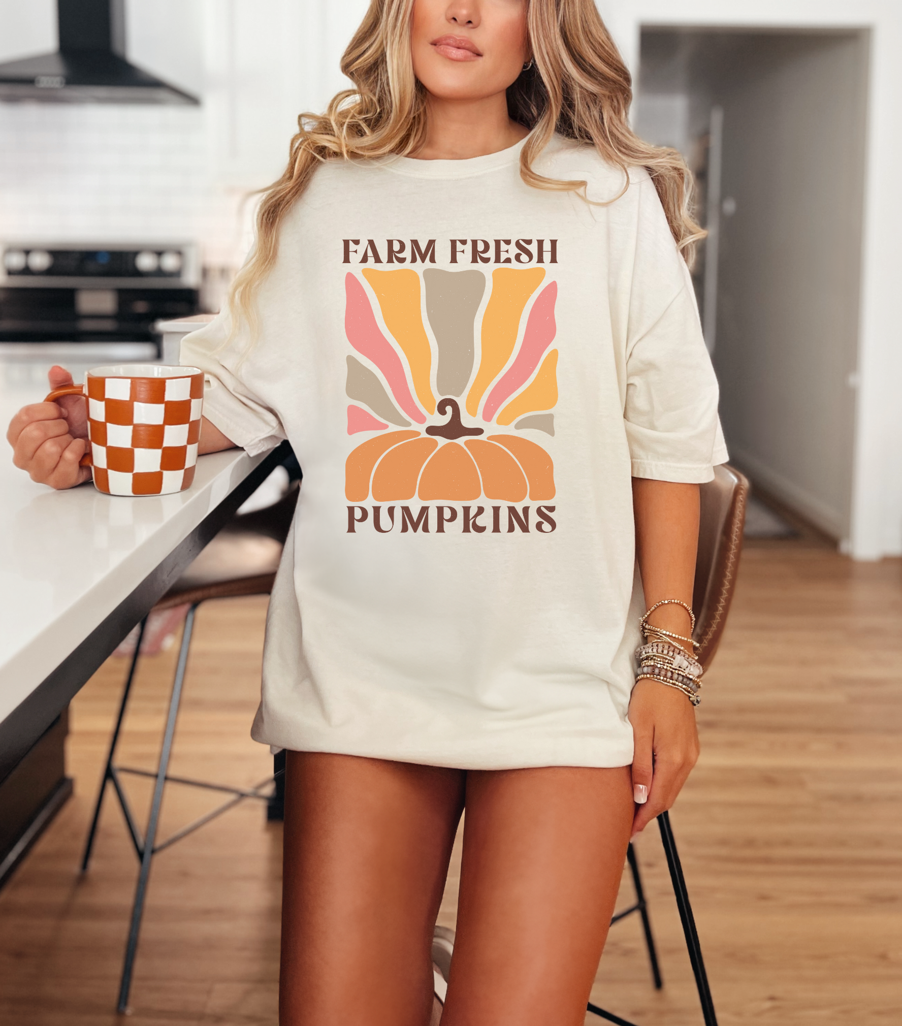 Farm Fresh Pumpkins Graphic Tee Womens Ave Shops- Tilden Co.
