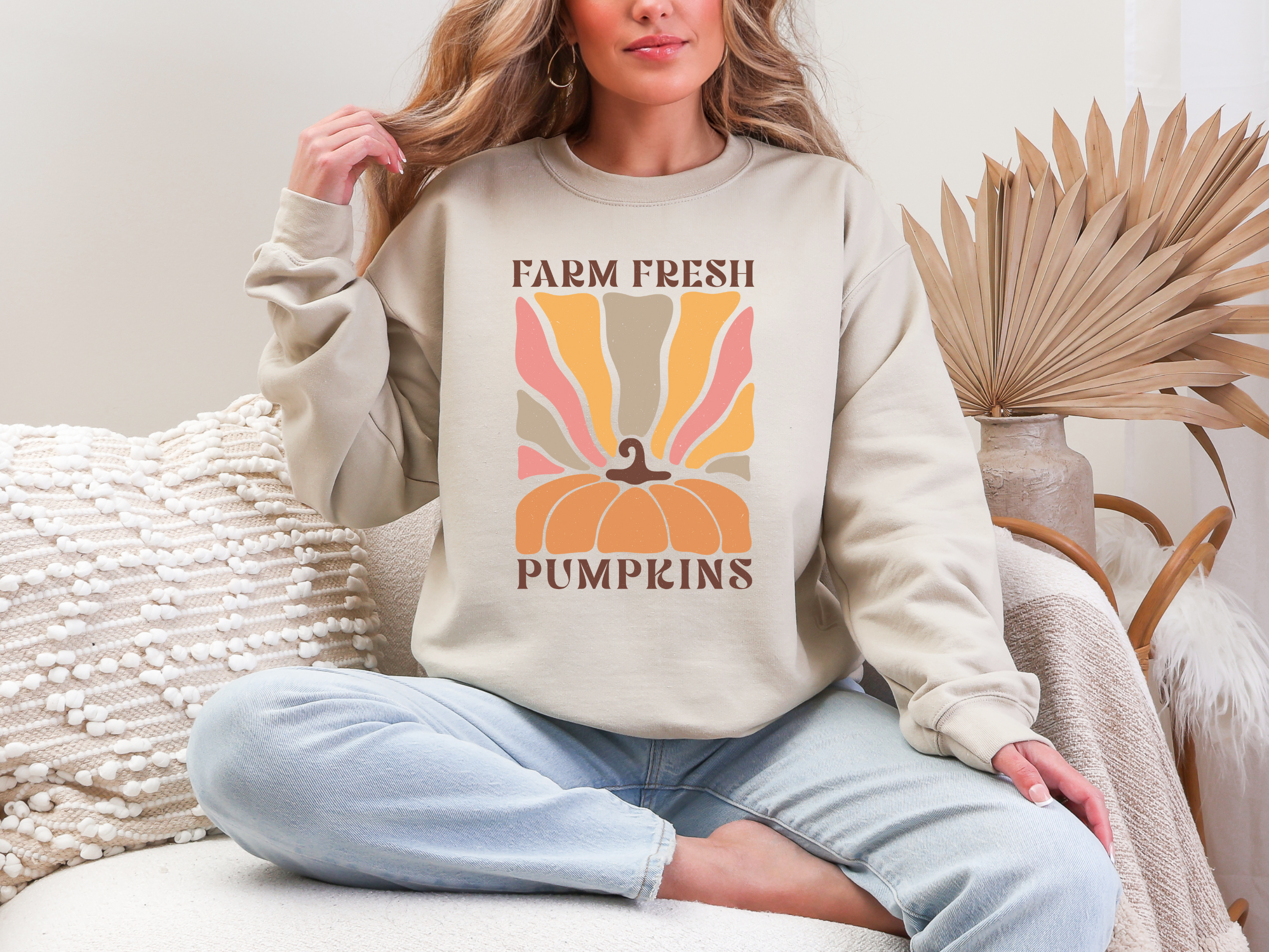 Farm Fresh Pumpkins Sweatshirt Womens Ave Shops- Tilden Co.