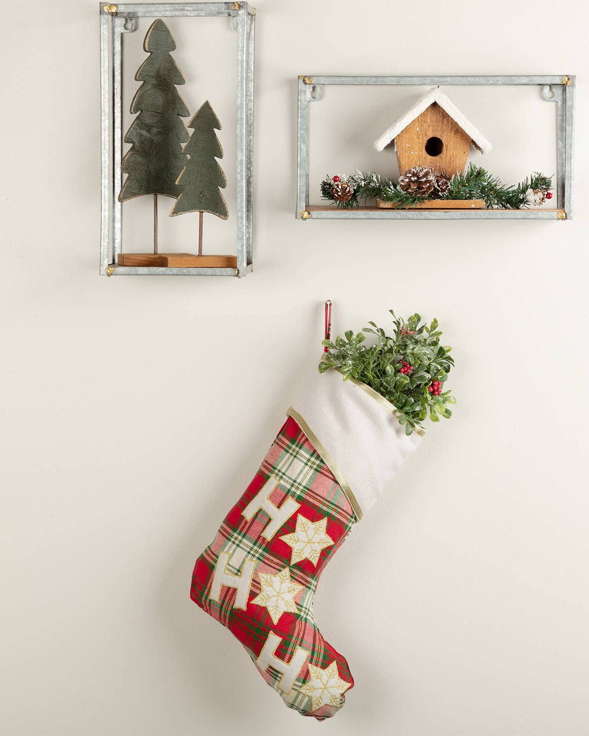 HO HO Holiday Stocking 11x15 VHC Brands- Tilden Co.