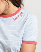 Bon Voyage Embroidered Short Sleeve Tee Shirts & Tops Downeast- Tilden Co.