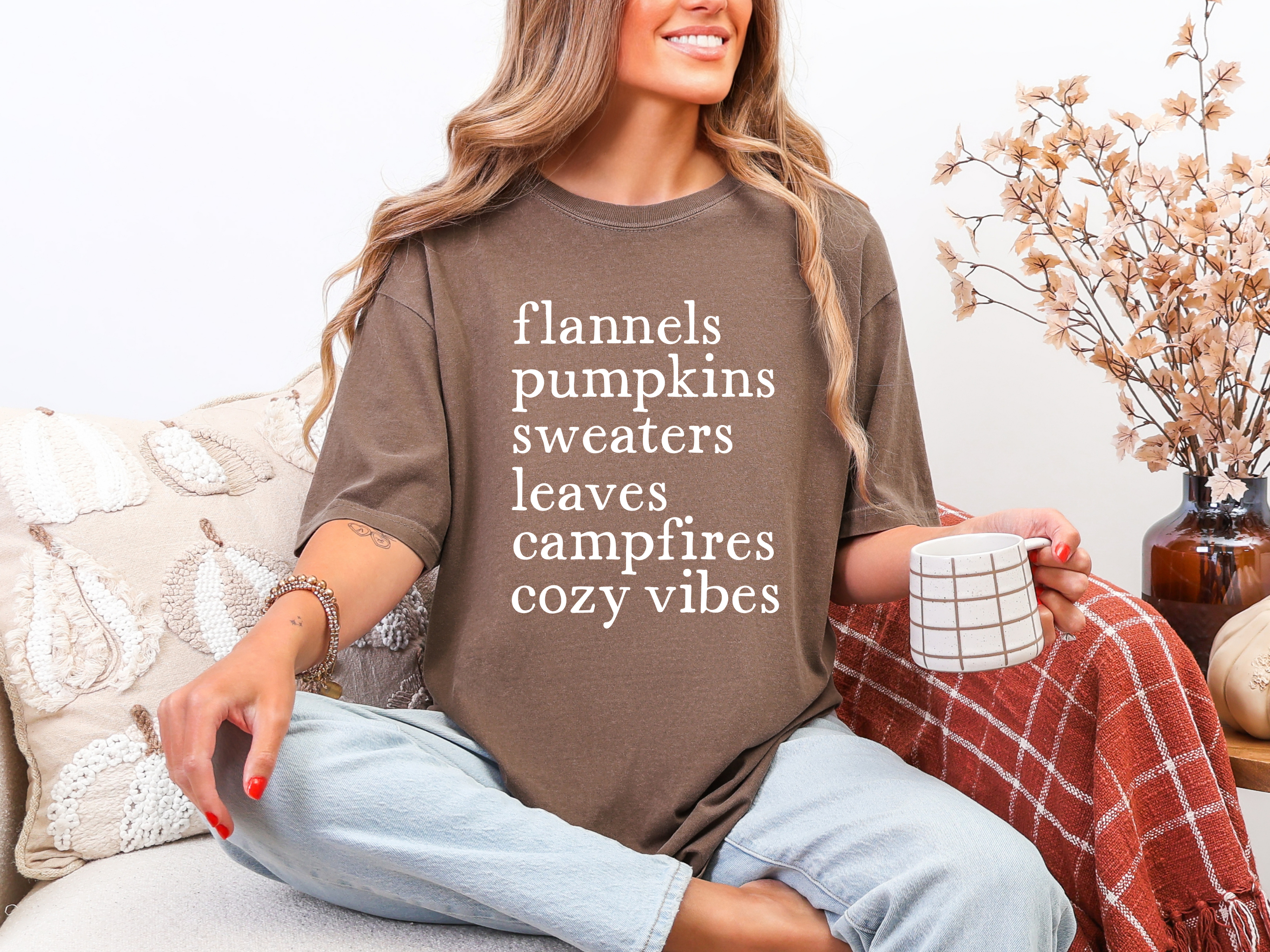 Flannels Pumpkins Graphic Tee in Multiple Colors Womens Ave Shops- Tilden Co.