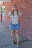 Blossom Breeze Top Short Sleeve Top BomBom- Tilden Co.