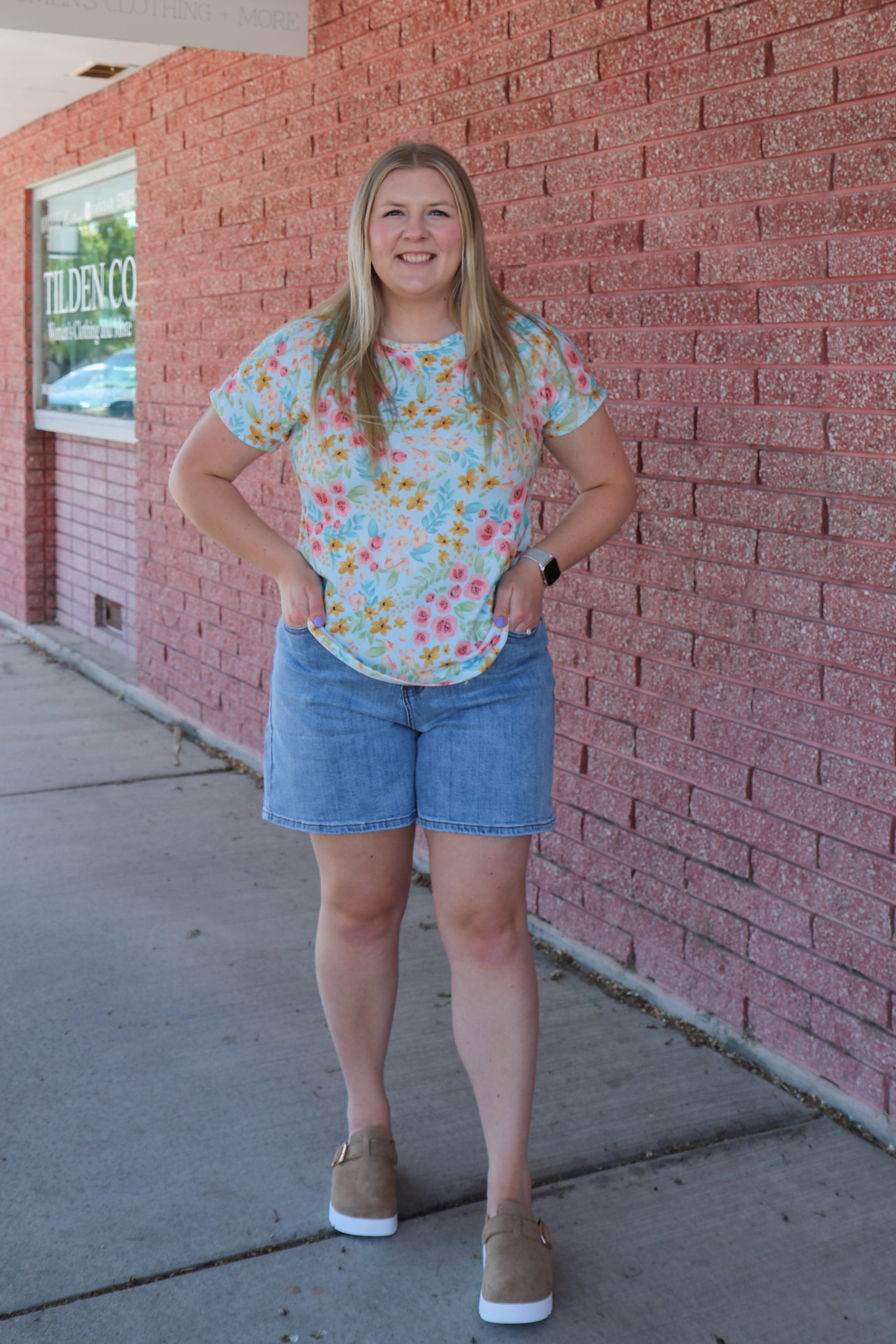 Blossom Breeze Top Short Sleeve Top BomBom- Tilden Co.