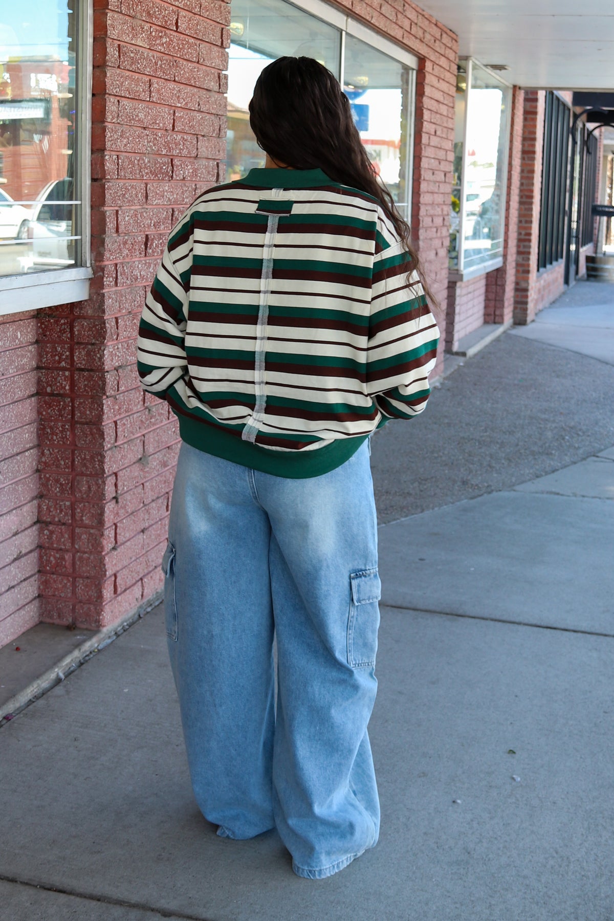 French Terry Striped Sweatshirt Sweater Sewn and Seen- Tilden Co.