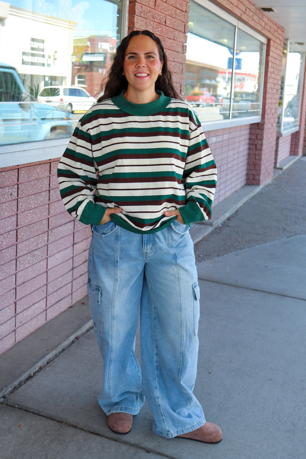 French Terry Striped Sweatshirt Sweater Sewn and Seen- Tilden Co.