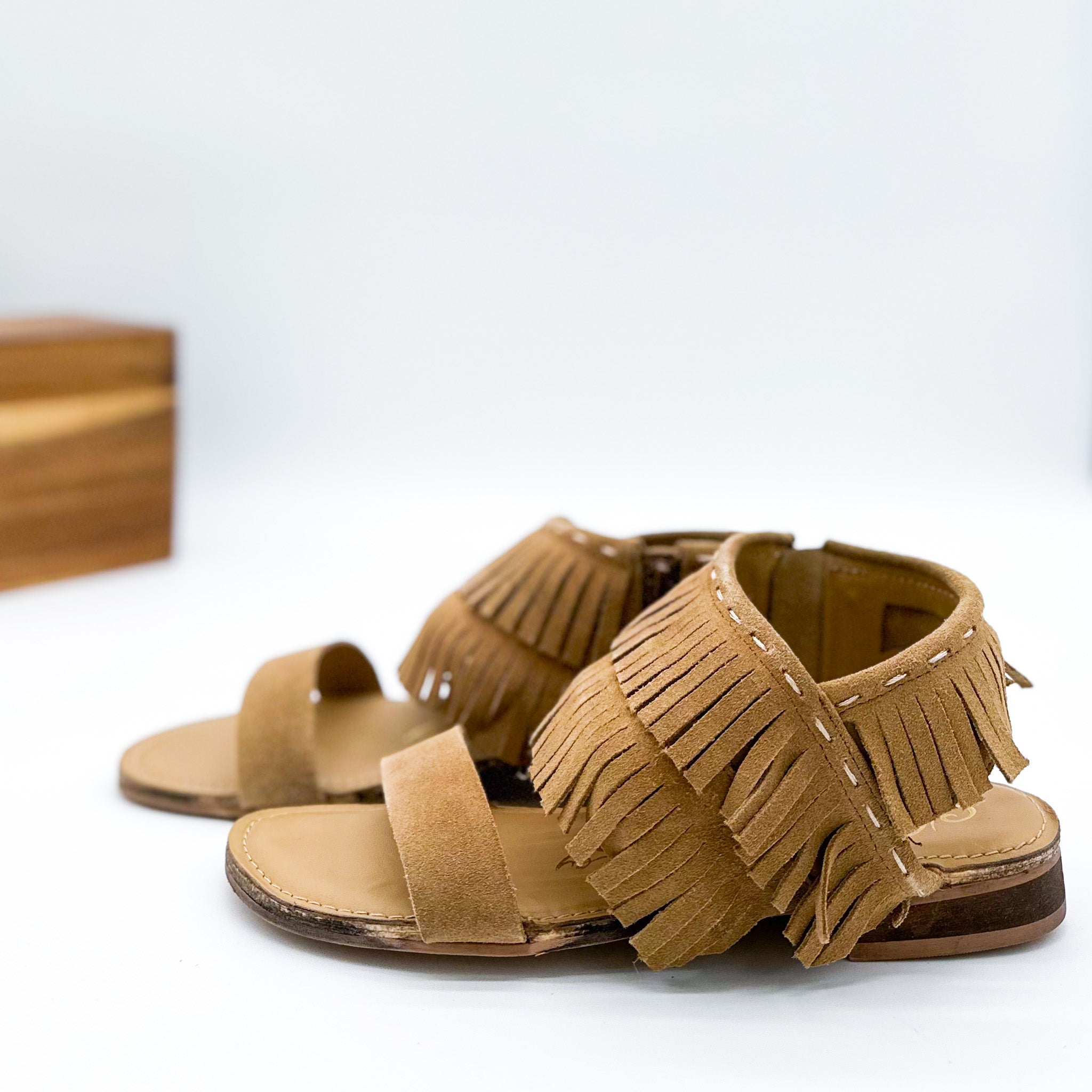 Fringe Star Sandal in Tan 130 Sandals Naughty Monkey- Tilden Co.
