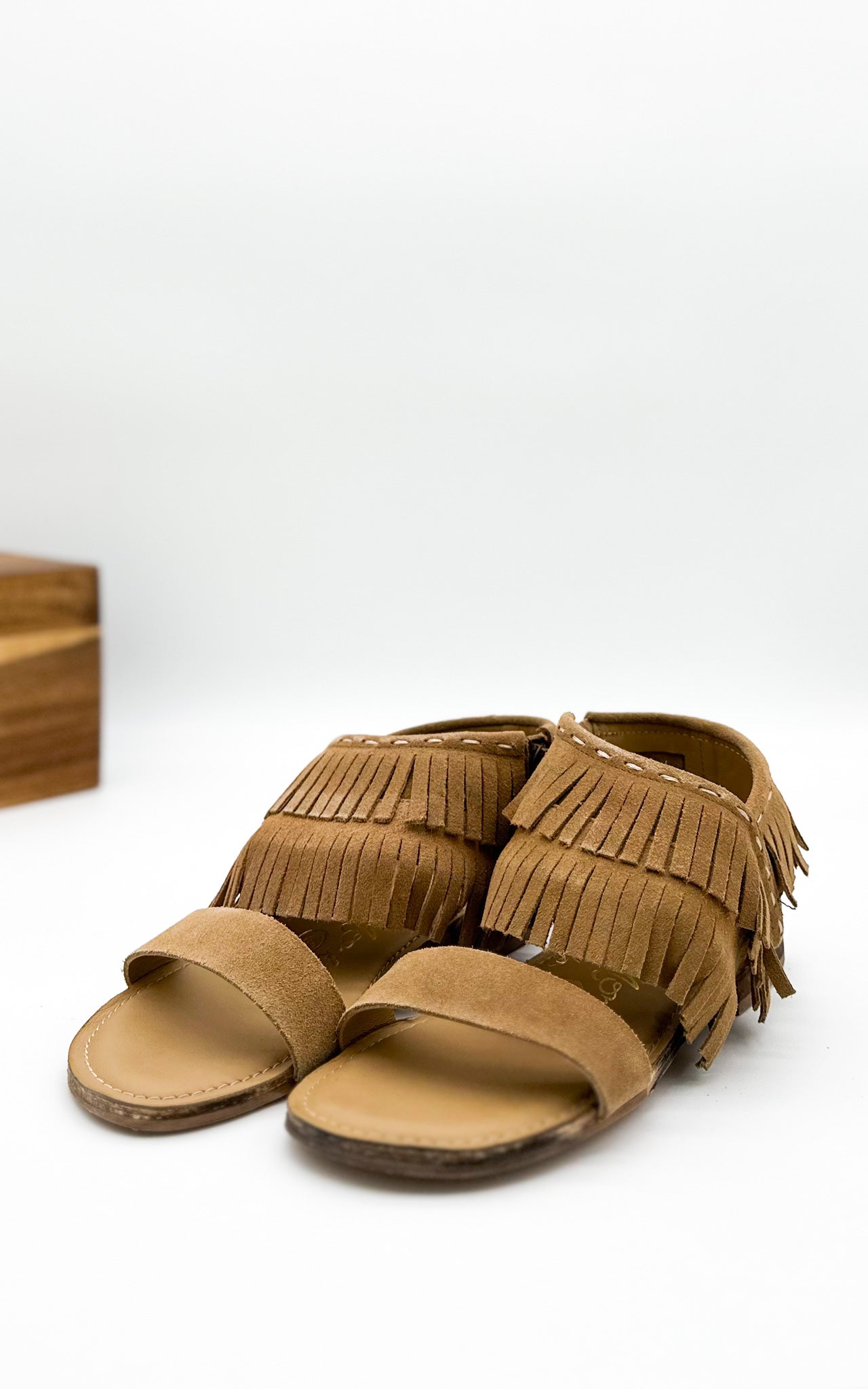 Fringe Star Sandal in Tan 130 Sandals Naughty Monkey- Tilden Co.