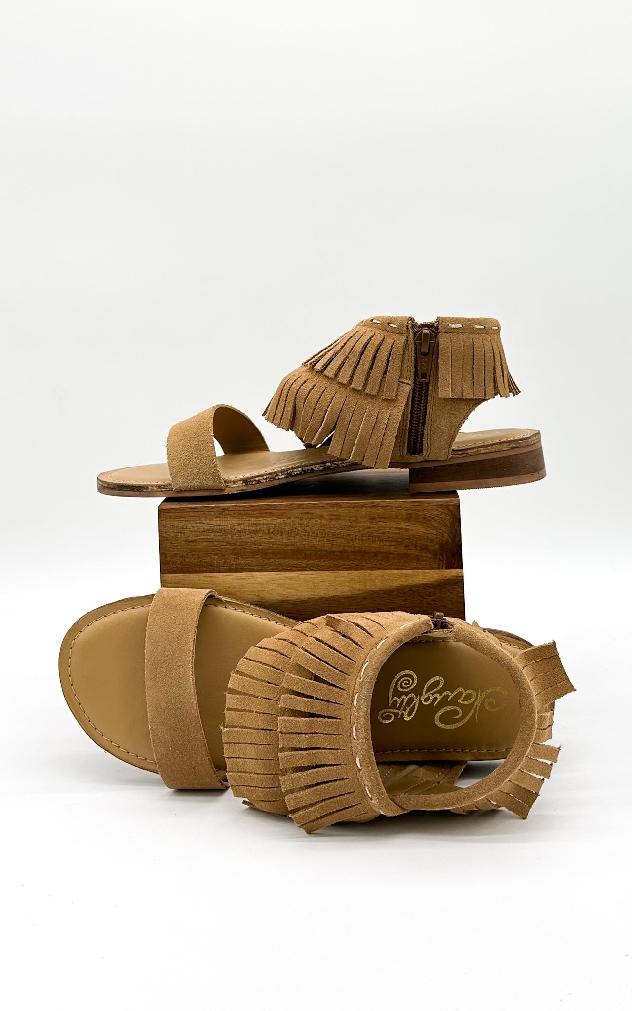 Fringe Star Sandal in Tan 130 Sandals Naughty Monkey- Tilden Co.