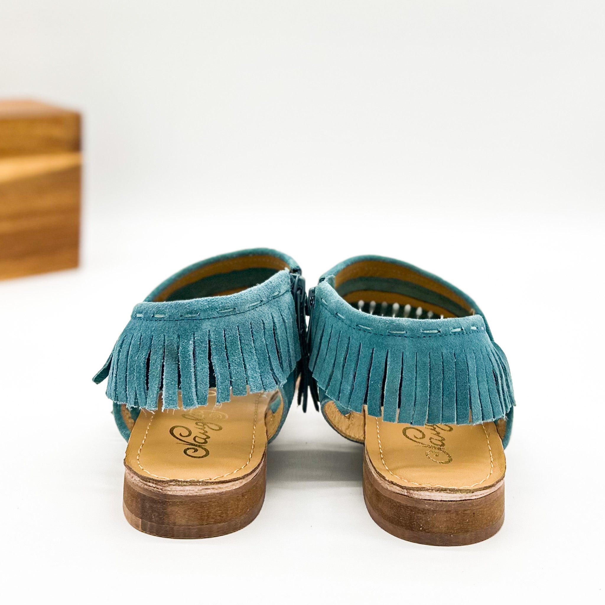 Fringe Star Sandal in Teal 130 Sandals Naughty Monkey- Tilden Co.