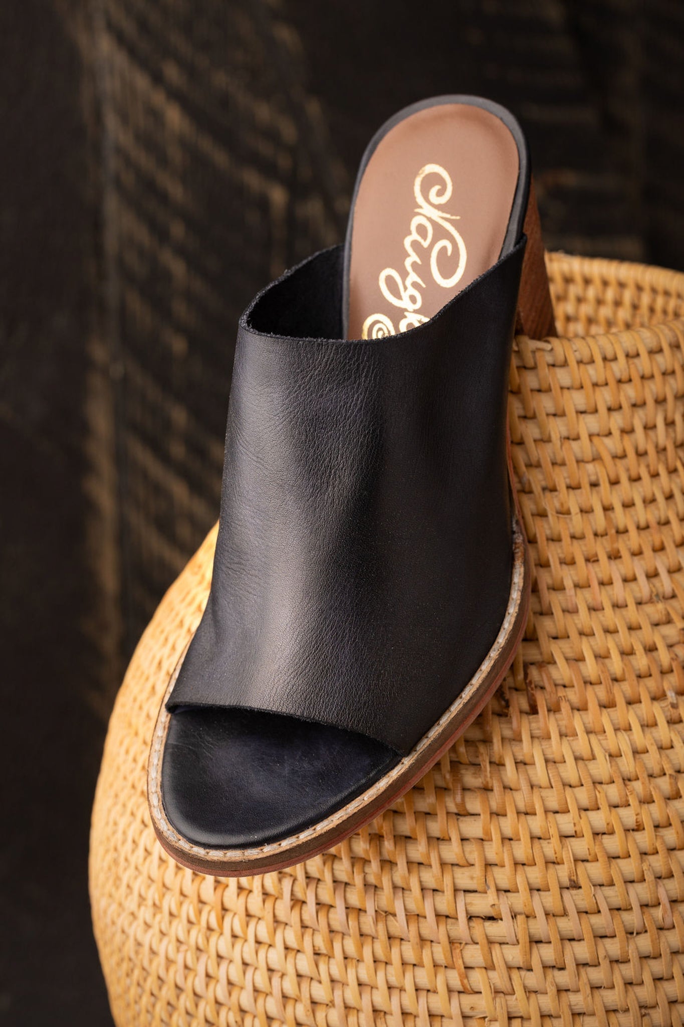 Hallie Heeled Sandal in Black 140 Wedges Naughty Monkey- Tilden Co.