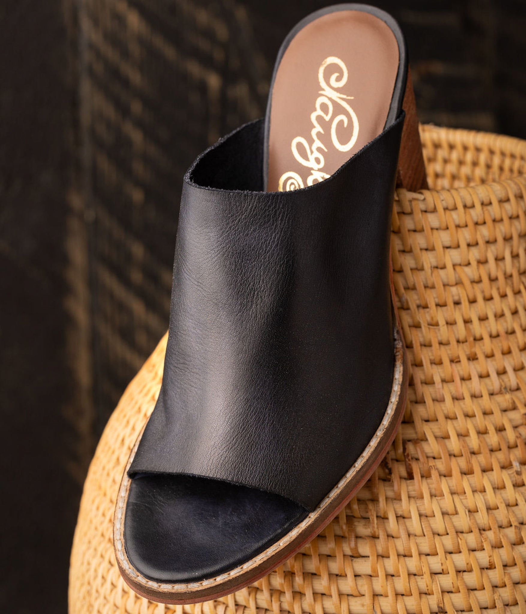 Hallie Heeled Sandal in Black 140 Wedges Naughty Monkey- Tilden Co.