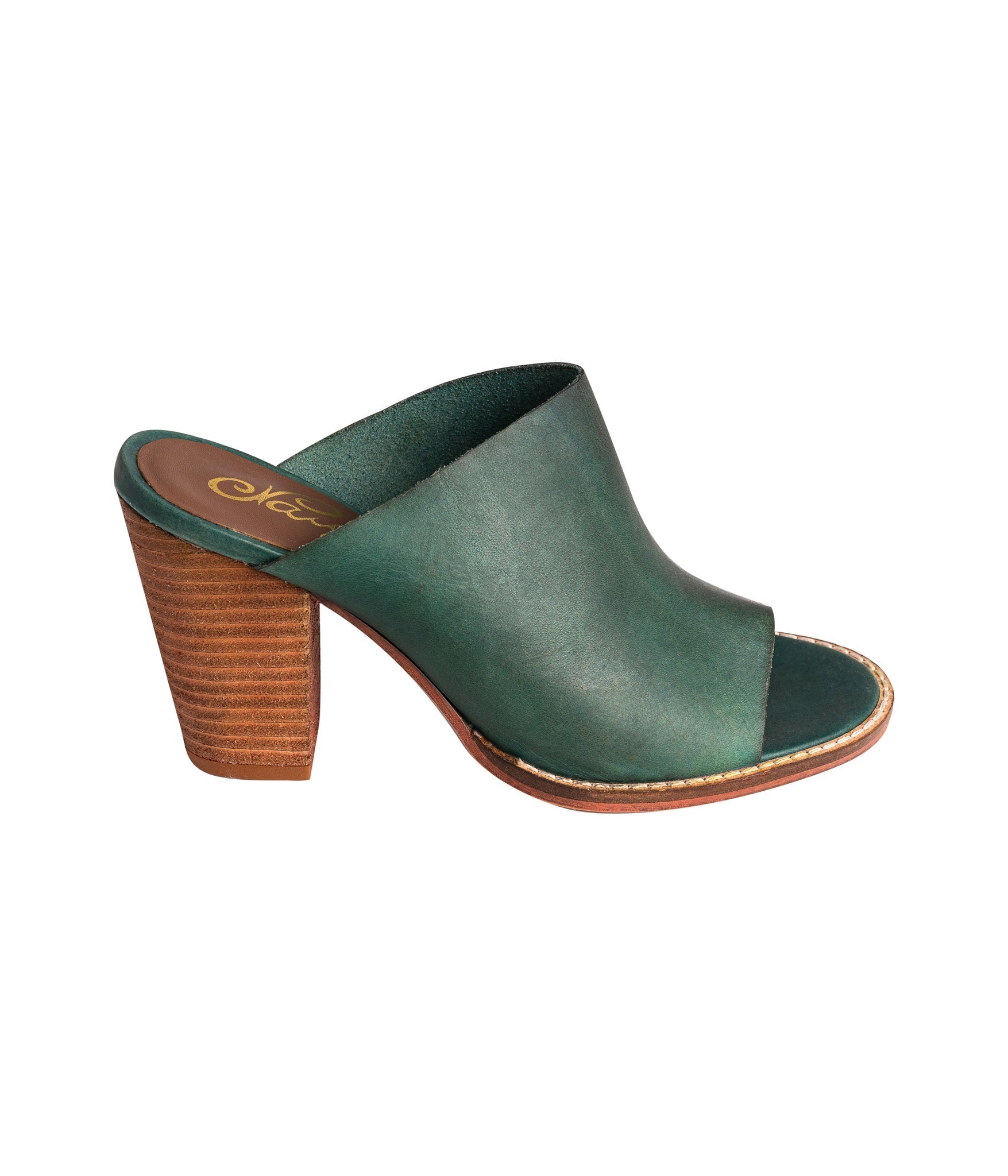Hallie Heeled Sandal in Teal 140 Wedges Naughty Monkey- Tilden Co.