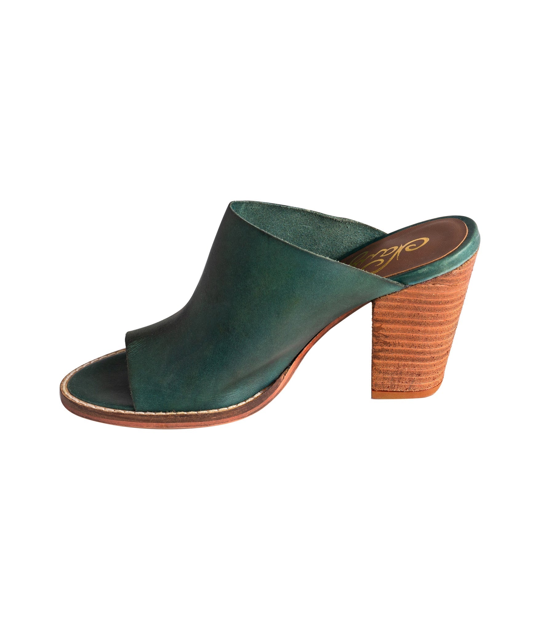 Hallie Heeled Sandal in Teal 140 Wedges Naughty Monkey- Tilden Co.