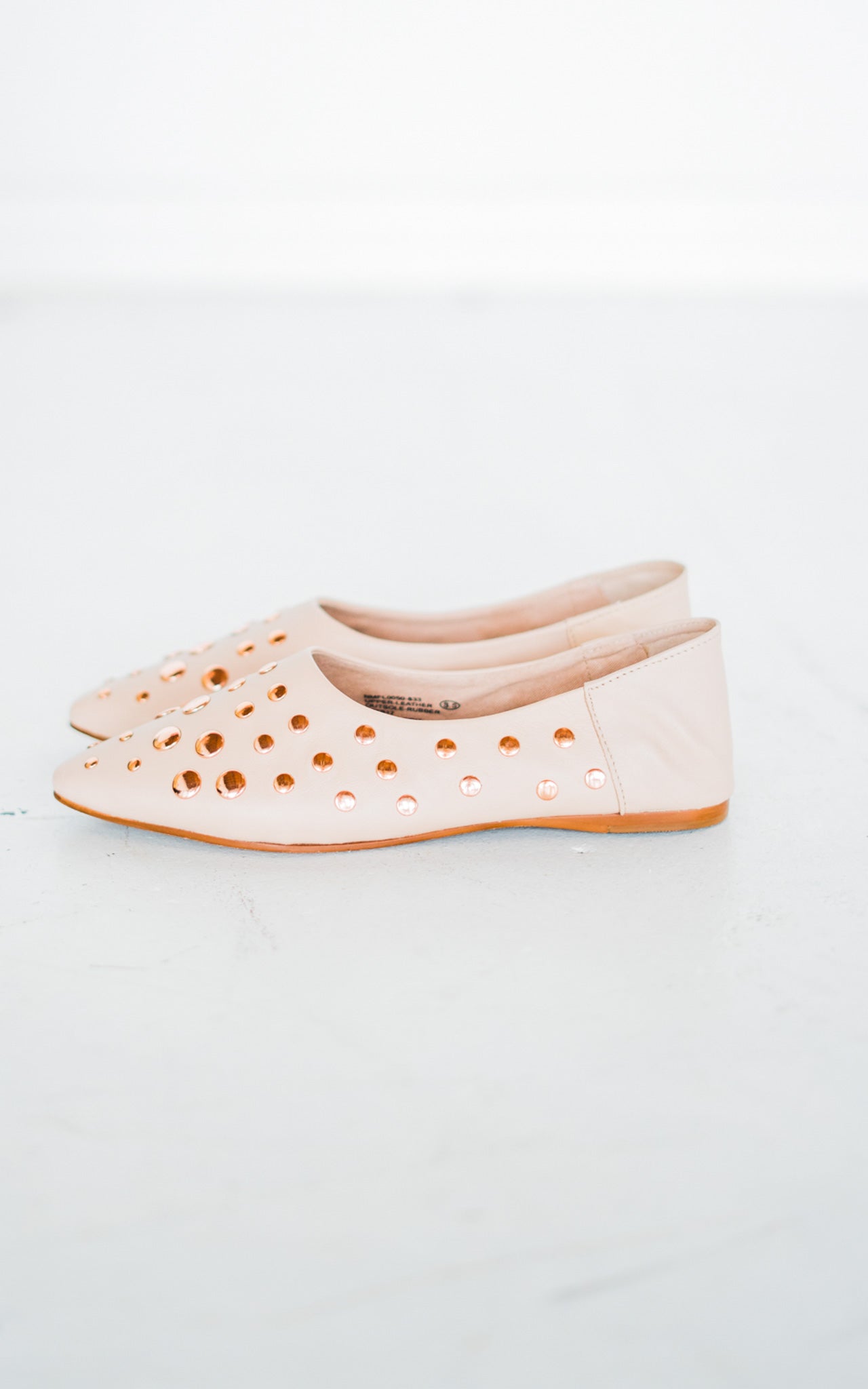 Harriette Leather Flats in Blush 135 Flats Naughty Monkey- Tilden Co.