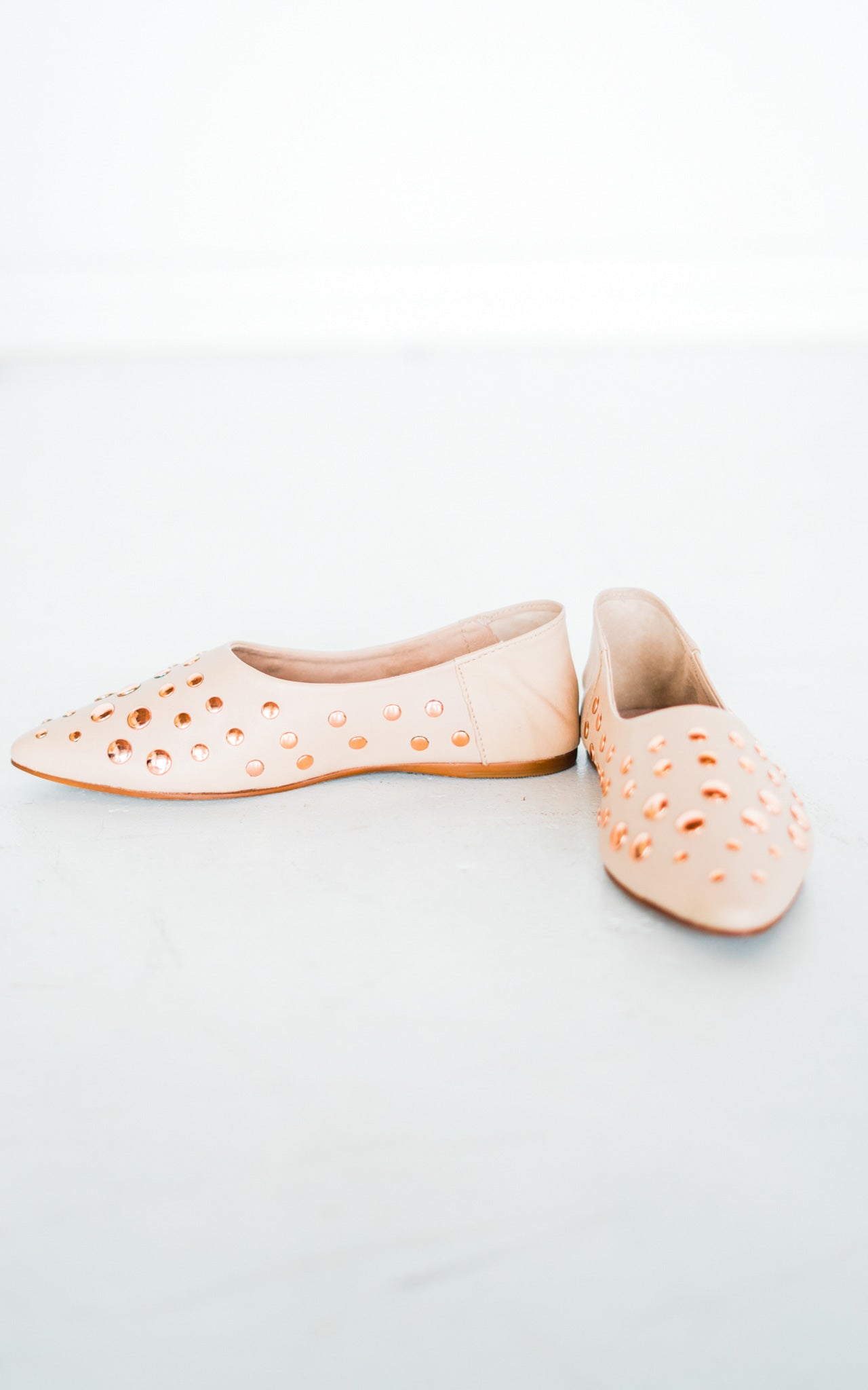 Harriette Leather Flats in Blush 135 Flats Naughty Monkey- Tilden Co.