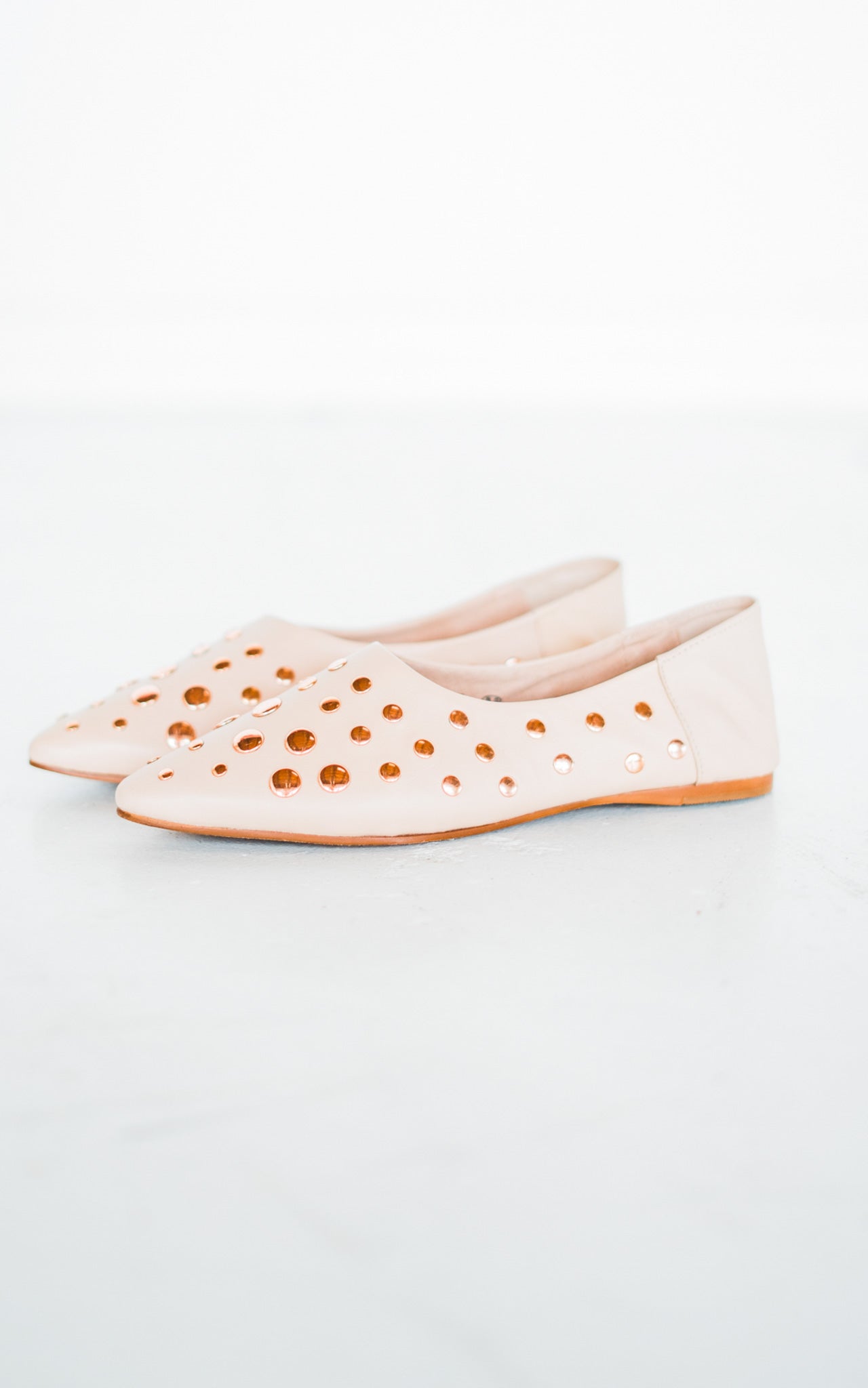 Harriette Leather Flats in Blush 135 Flats Naughty Monkey- Tilden Co.