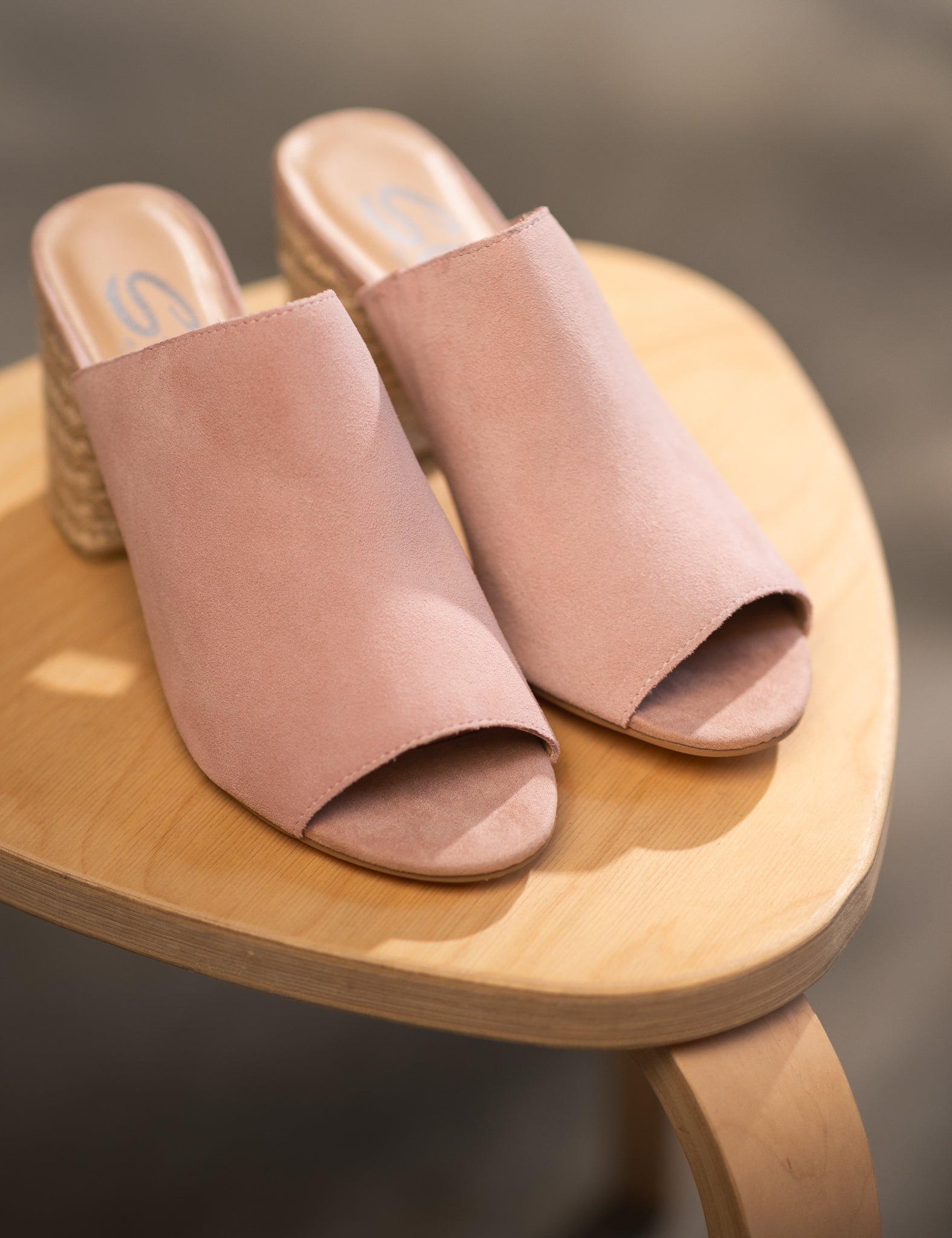Helena Heeled Sandal in Blush Suede Shoes Ave Shops- Tilden Co.