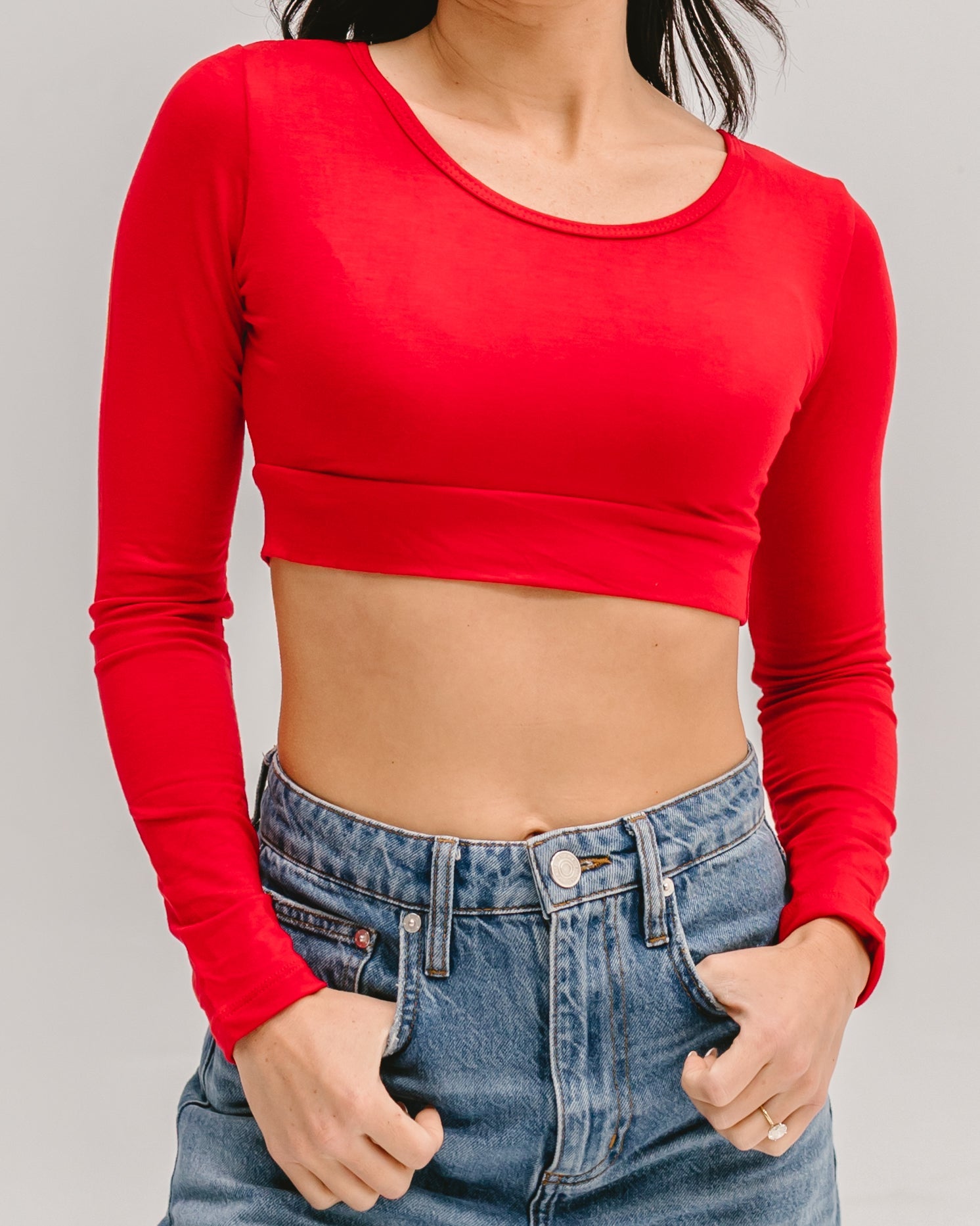 Classic Long Sleeve Halftee Layering Top HALFTEE Layering Fashions- Tilden Co.