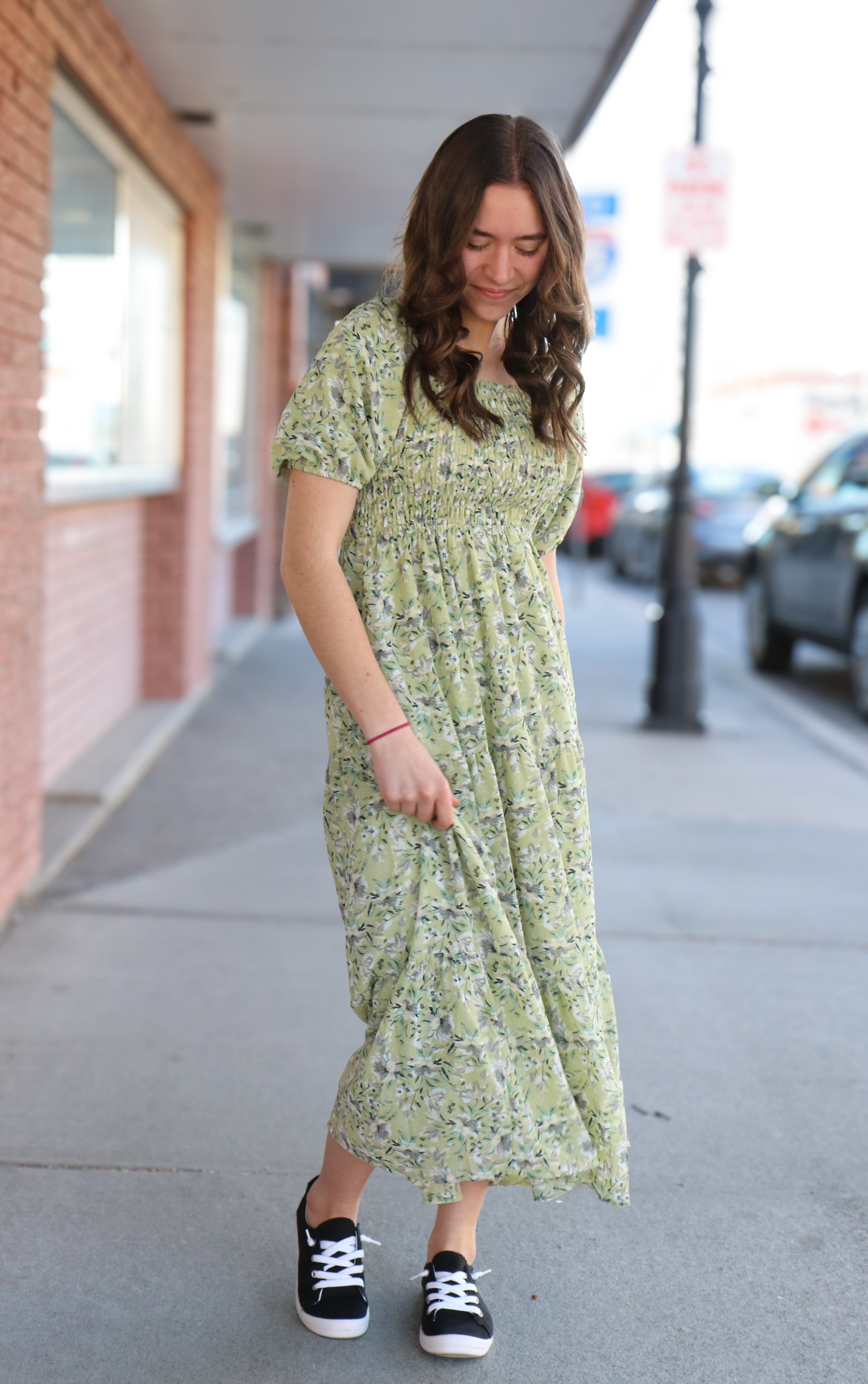 Indy Dress in Lime Lottie    Dress Mikarose- Tilden Co.