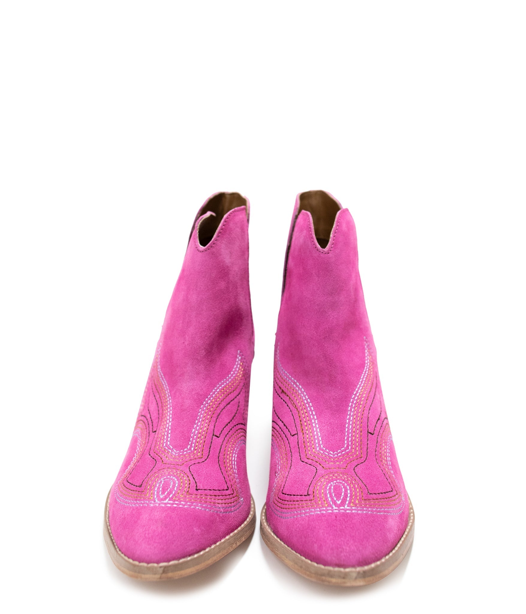 Journee Ankle Boots in Magenta 110 Fashion Boots Naughty Monkey- Tilden Co.