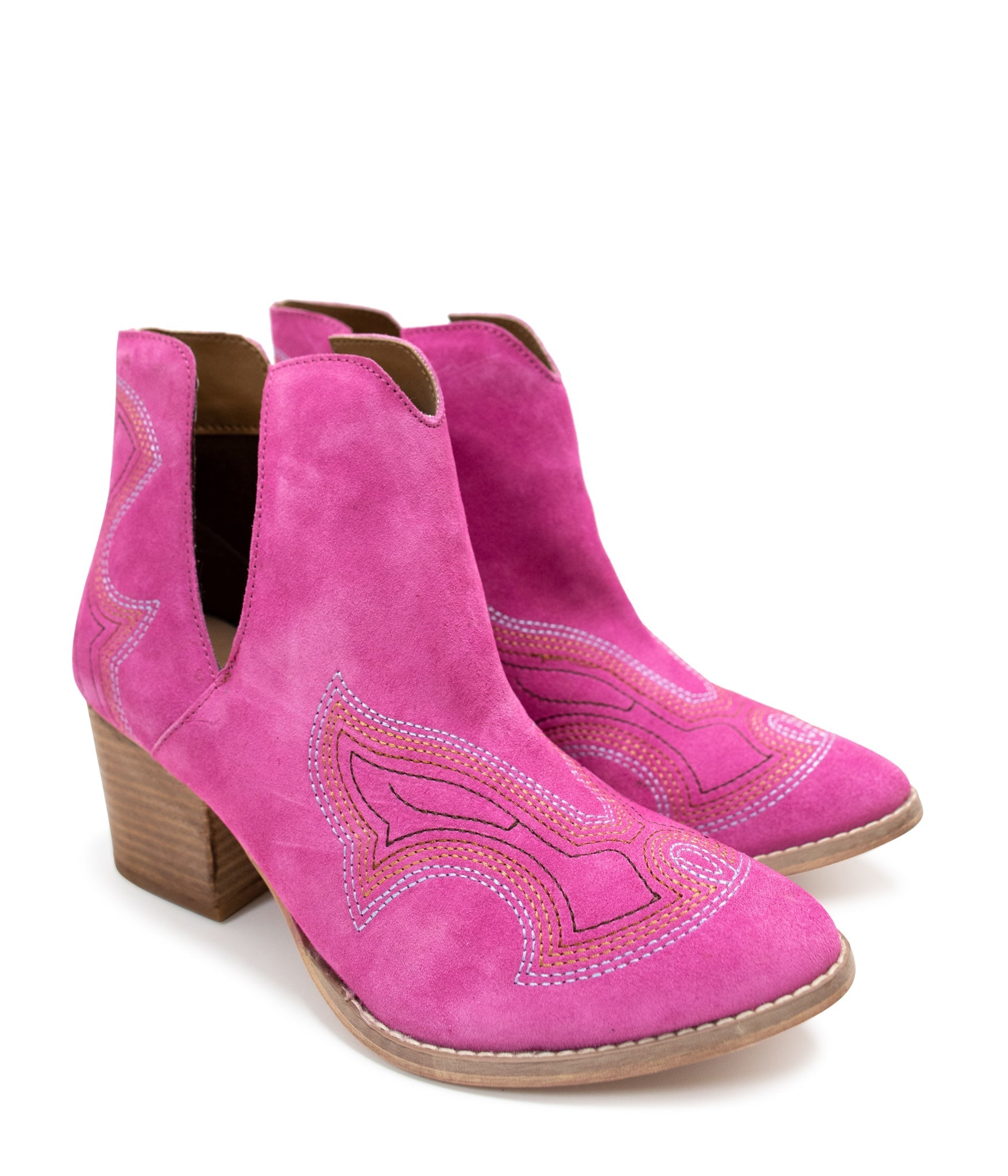 Journee Ankle Boots in Magenta 110 Fashion Boots Naughty Monkey- Tilden Co.