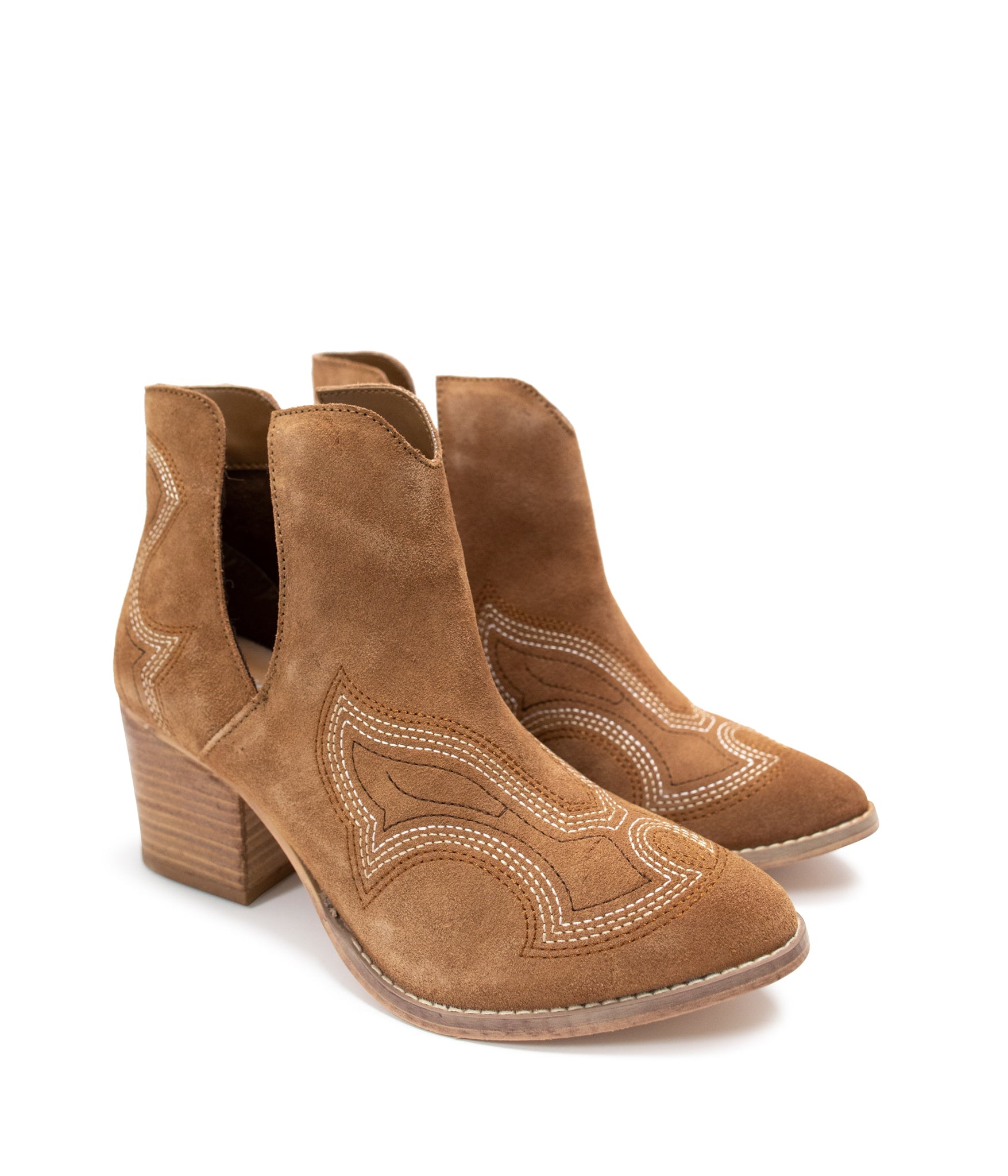 Journee Ankle Boots in Tan 110 Fashion Boots Naughty Monkey- Tilden Co.