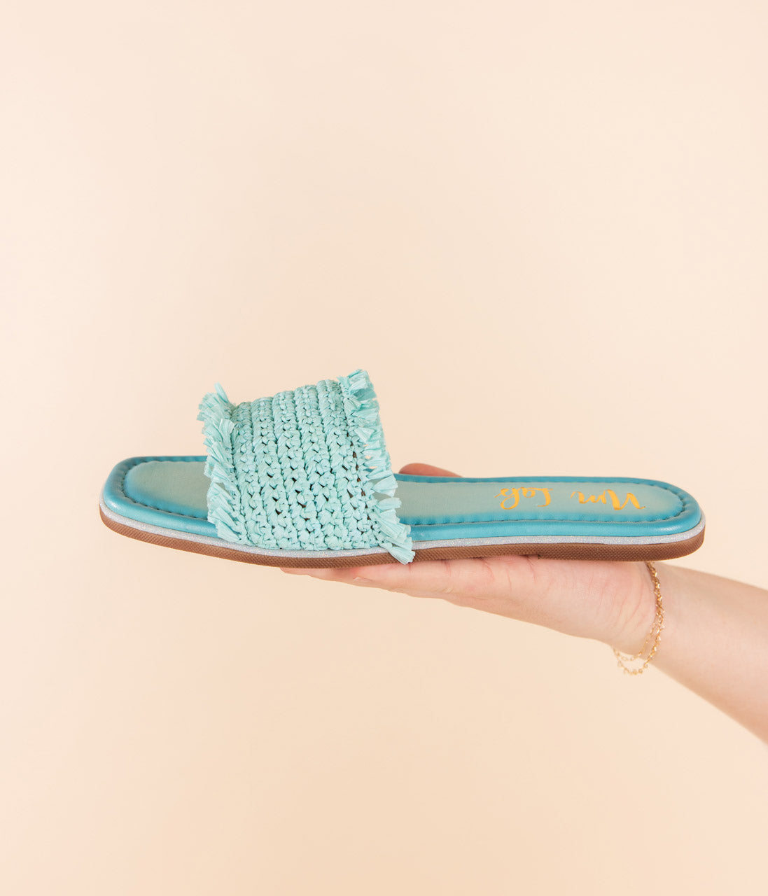 Juana Woven Sandals in Aqua Blue 130 Sandals Naughty Monkey- Tilden Co.