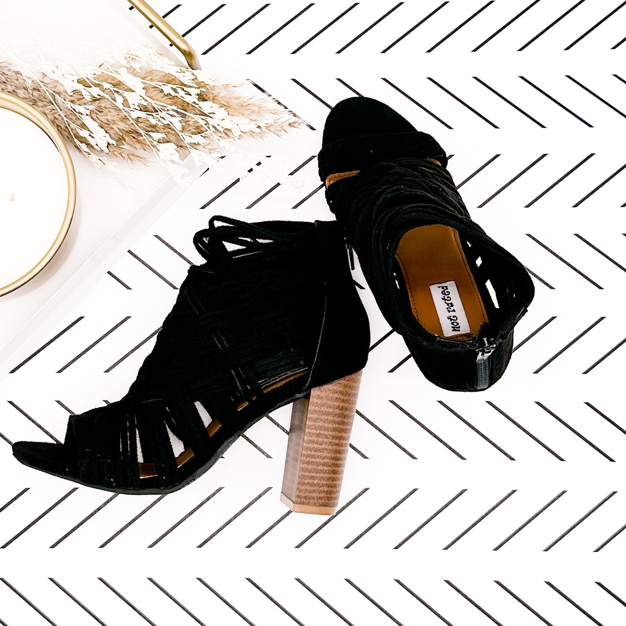 Silica Heel in Black Shoes Ave Shops- Tilden Co.