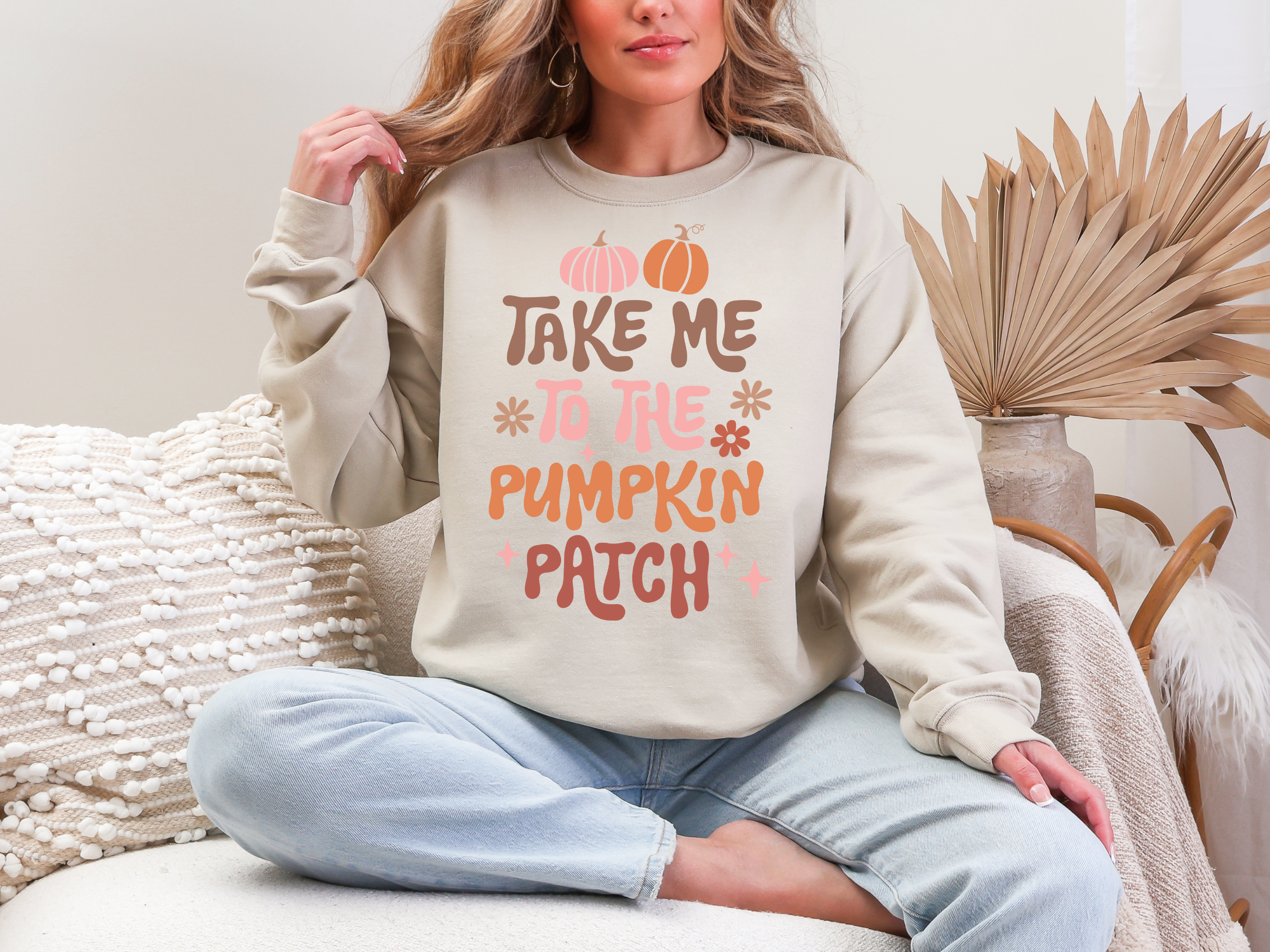 Take me To the Pumpkin Patch Sweatshirt in Multiple Colors Womens Ave Shops- Tilden Co.