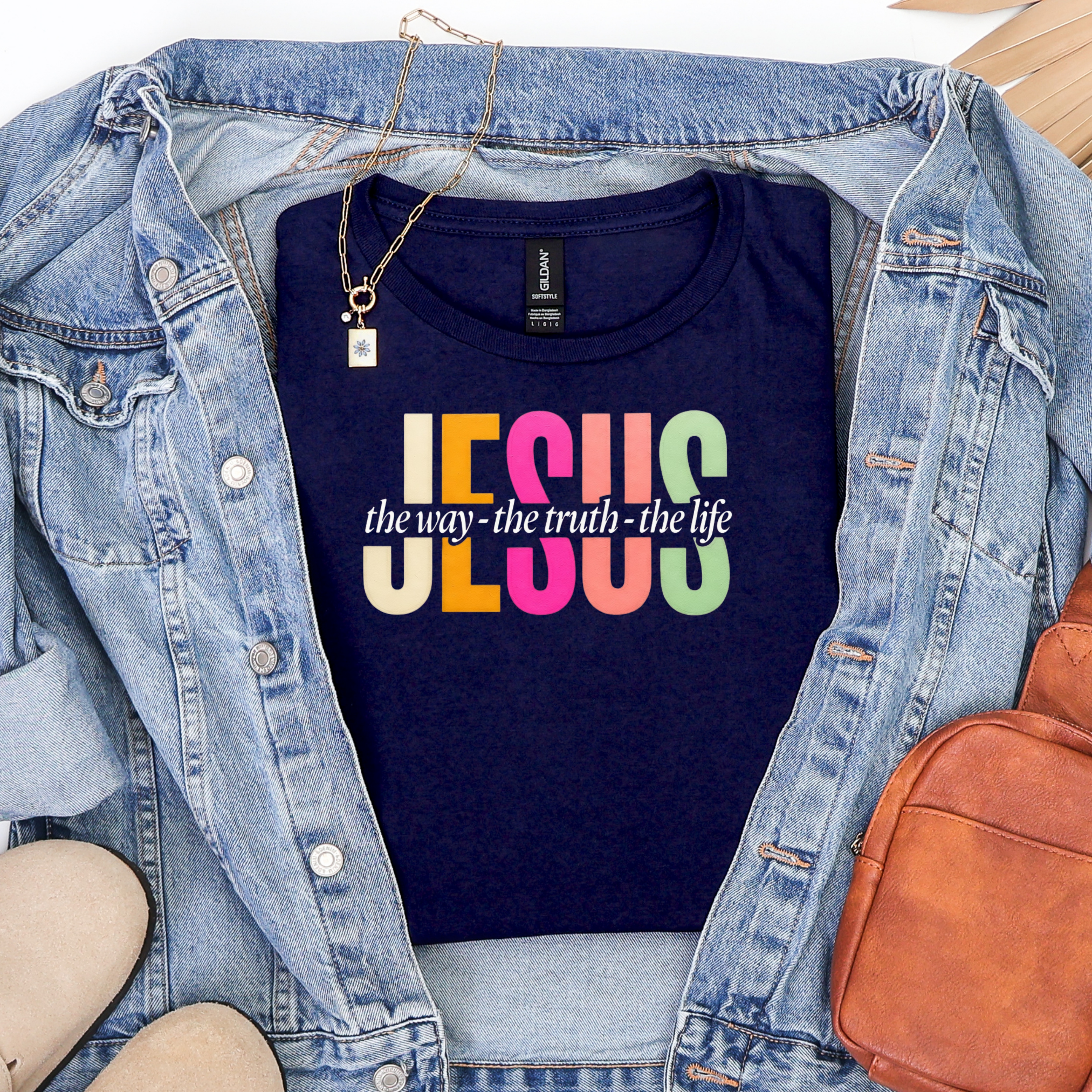 Way, Truth & Light in Navy Graphic Tee and Sweatshirt T-Shirt Ave Shops- Tilden Co.