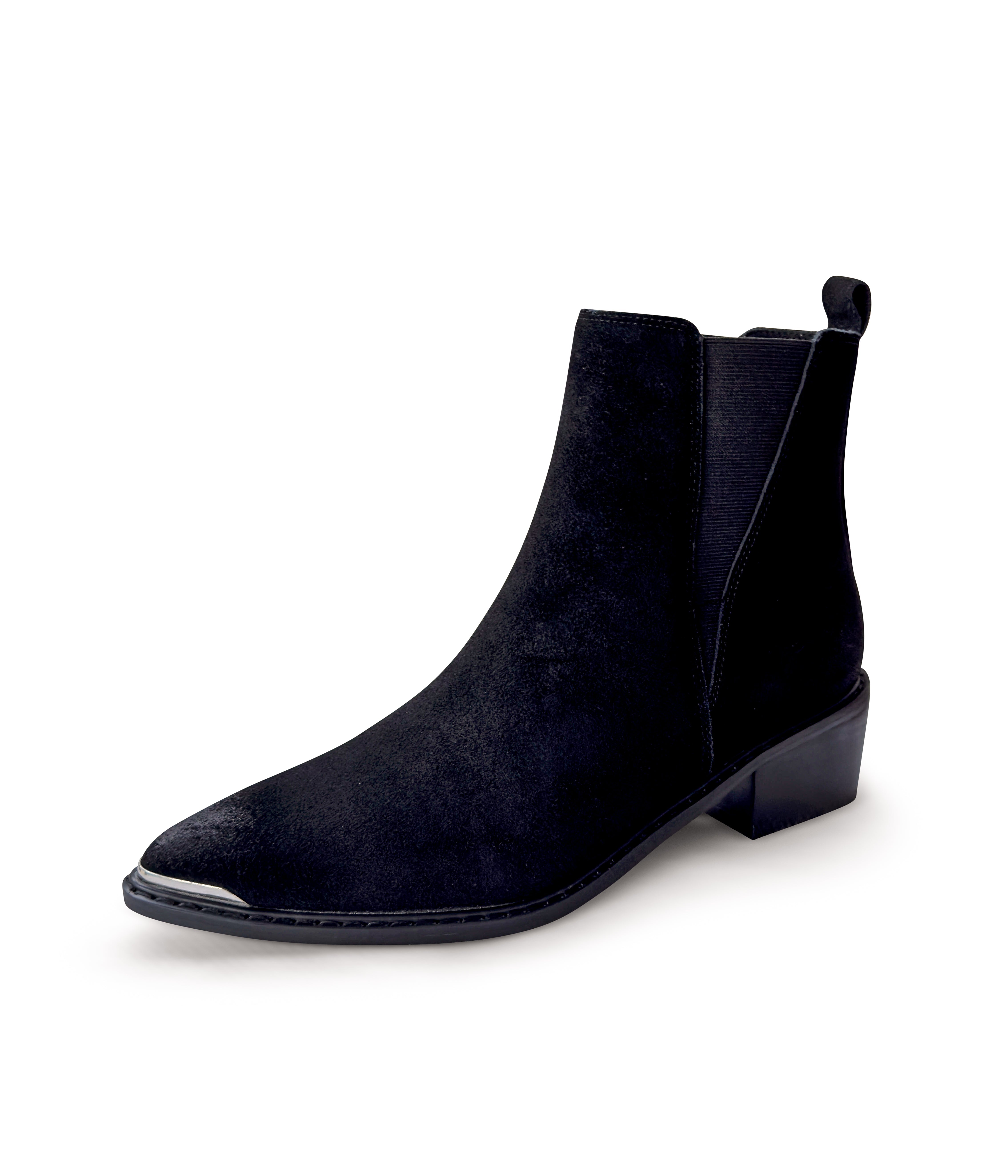 Wylie Suede Ankle Boot in Black 100 Western Boots Naughty Monkey- Tilden Co.