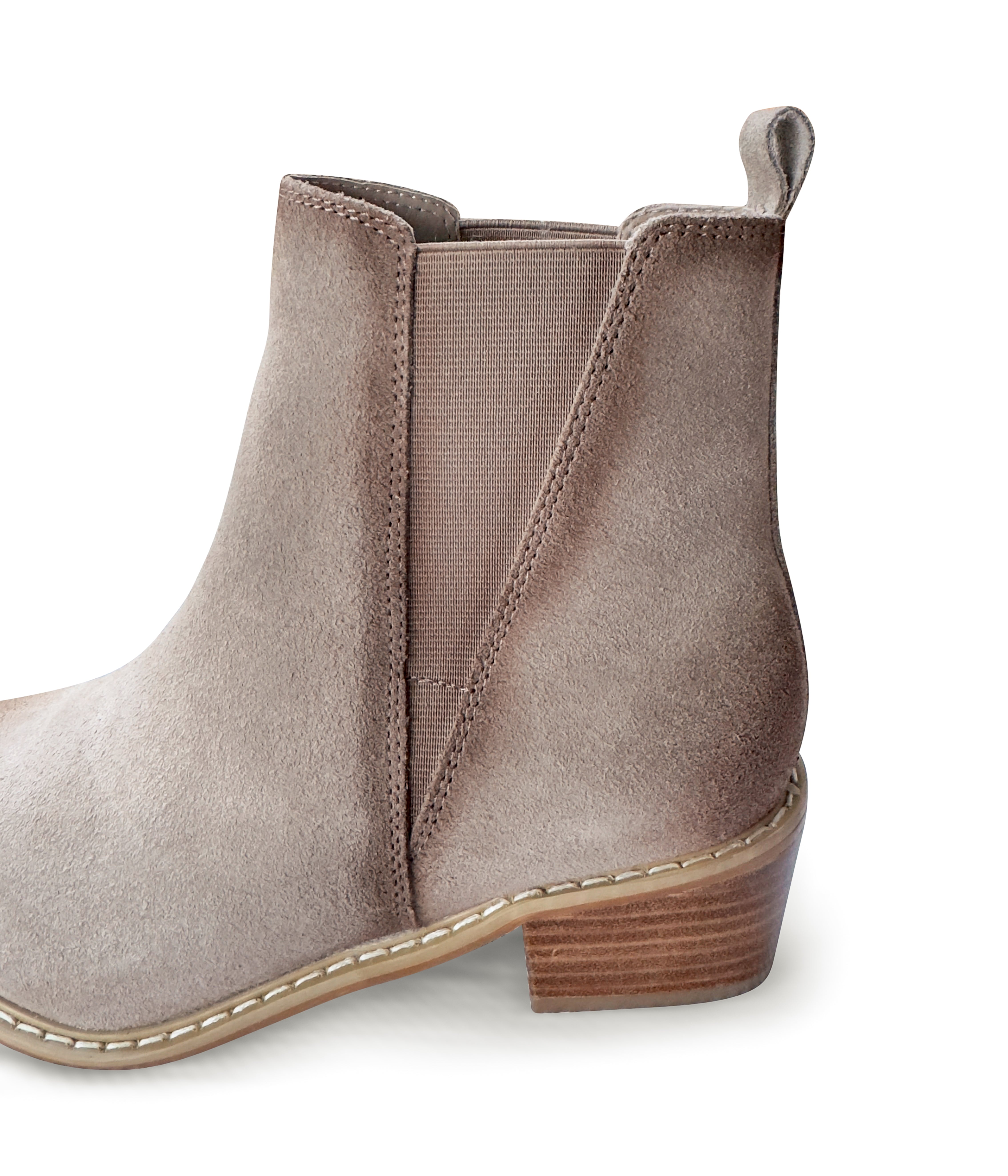 Wylie Suede Ankle Boot in Taupe 100 Western Boots Naughty Monkey- Tilden Co.