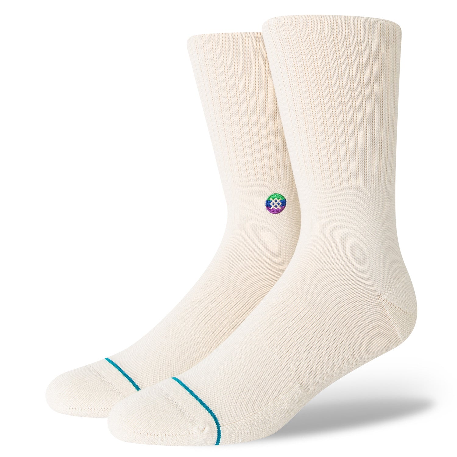 Stance Icon Crew Socks White / Small (Men 3-5.5 / Women 5-7.5) White Small (Men 3-5.5 / Women 5-7.5) Crew Socks Stance- Tilden Co.