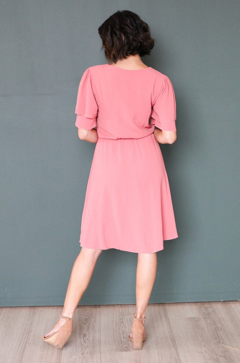 Claire Dress in Textured Coral - Final Sale (Size XXL)    mikarose dress Mikarose- Tilden Co.
